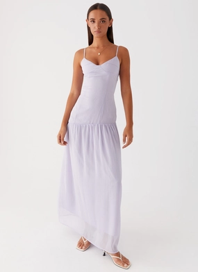 Wrinkle-Resistant Clean Fit Shania Maxi Dress - Lavender