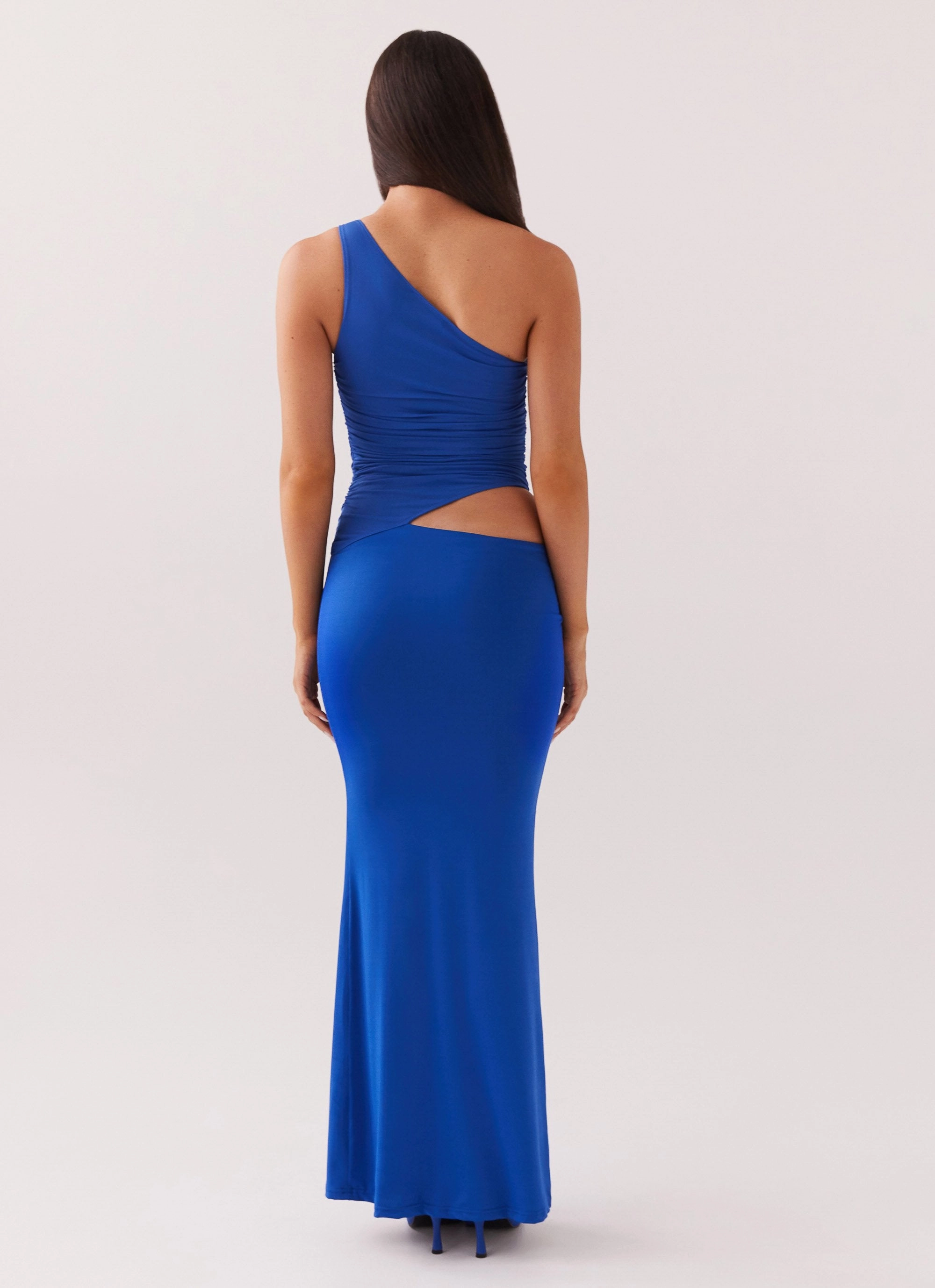 Pure Lines Seranella One Shoulder Maxi Dress - Cobalt