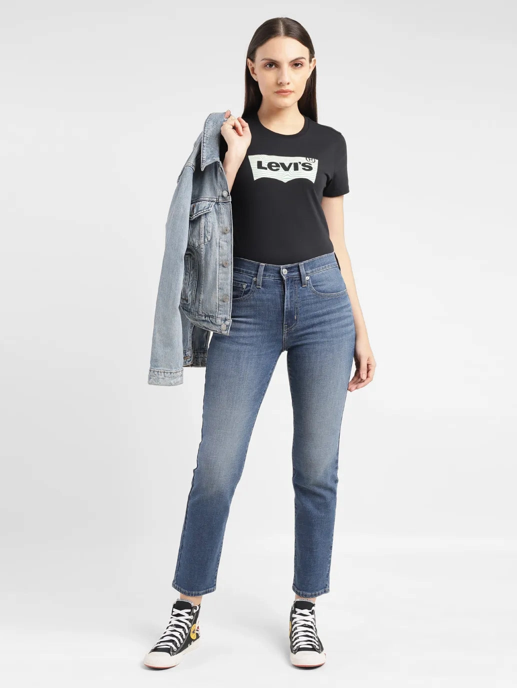 Outfit Ready Style Simple Comfort Women's 724 Blue Straight Fit High Rise Jeans