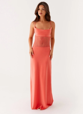 Shae Maxi Dress - Tangerine Light And Airy