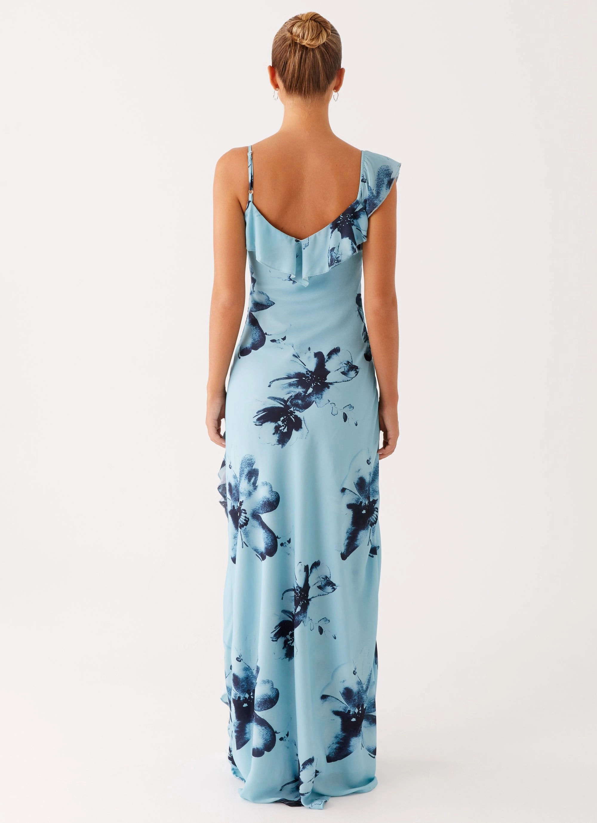 Ready Glow Chic Tailoring Goldsmith Maxi Dress - Blue Black Floral