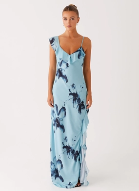New Mood Goldsmith Maxi Dress - Blue Black Floral