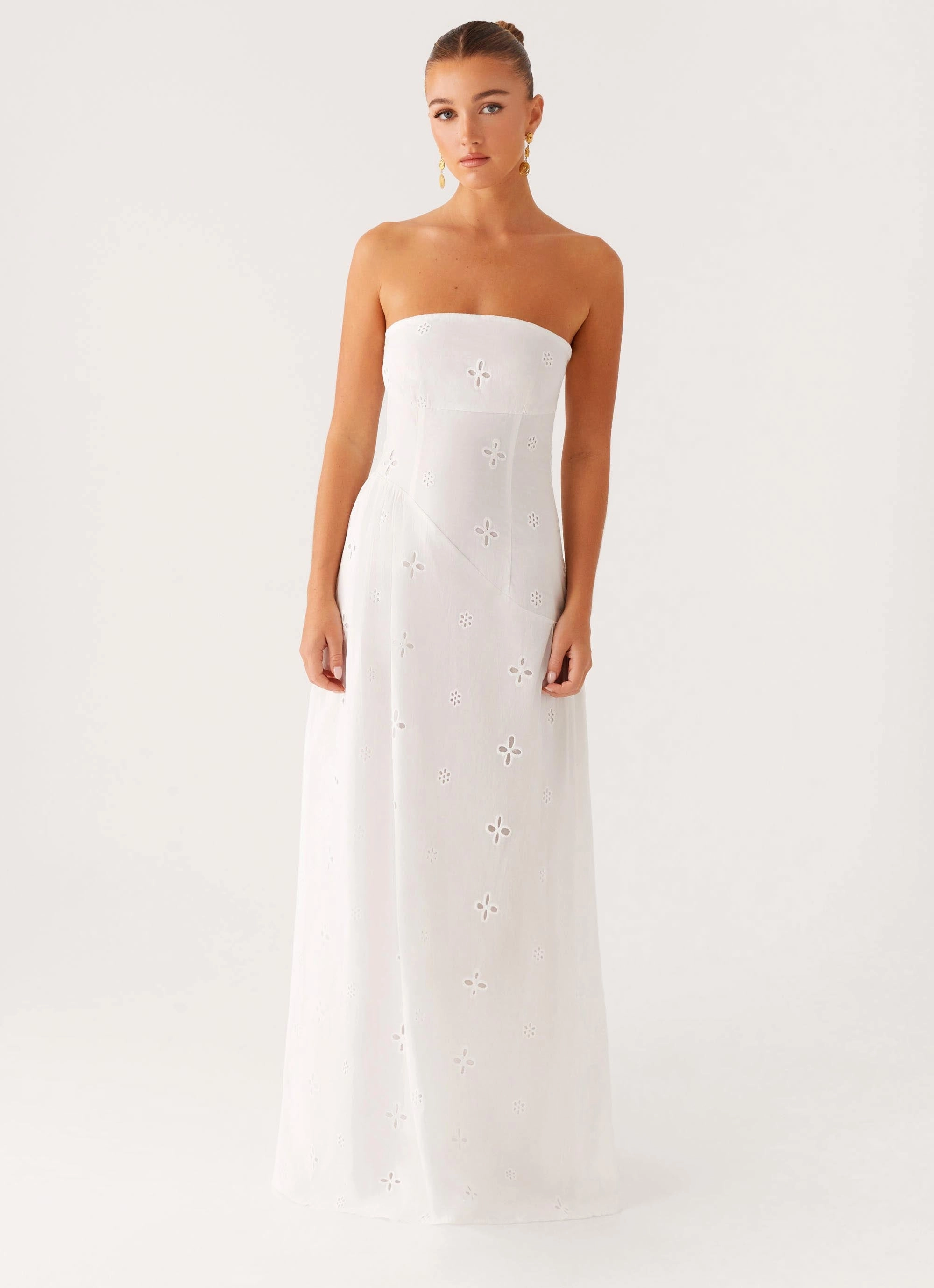 Sunkissed Maxi Dress - Ivory Wedding-Guest Sharp Detail