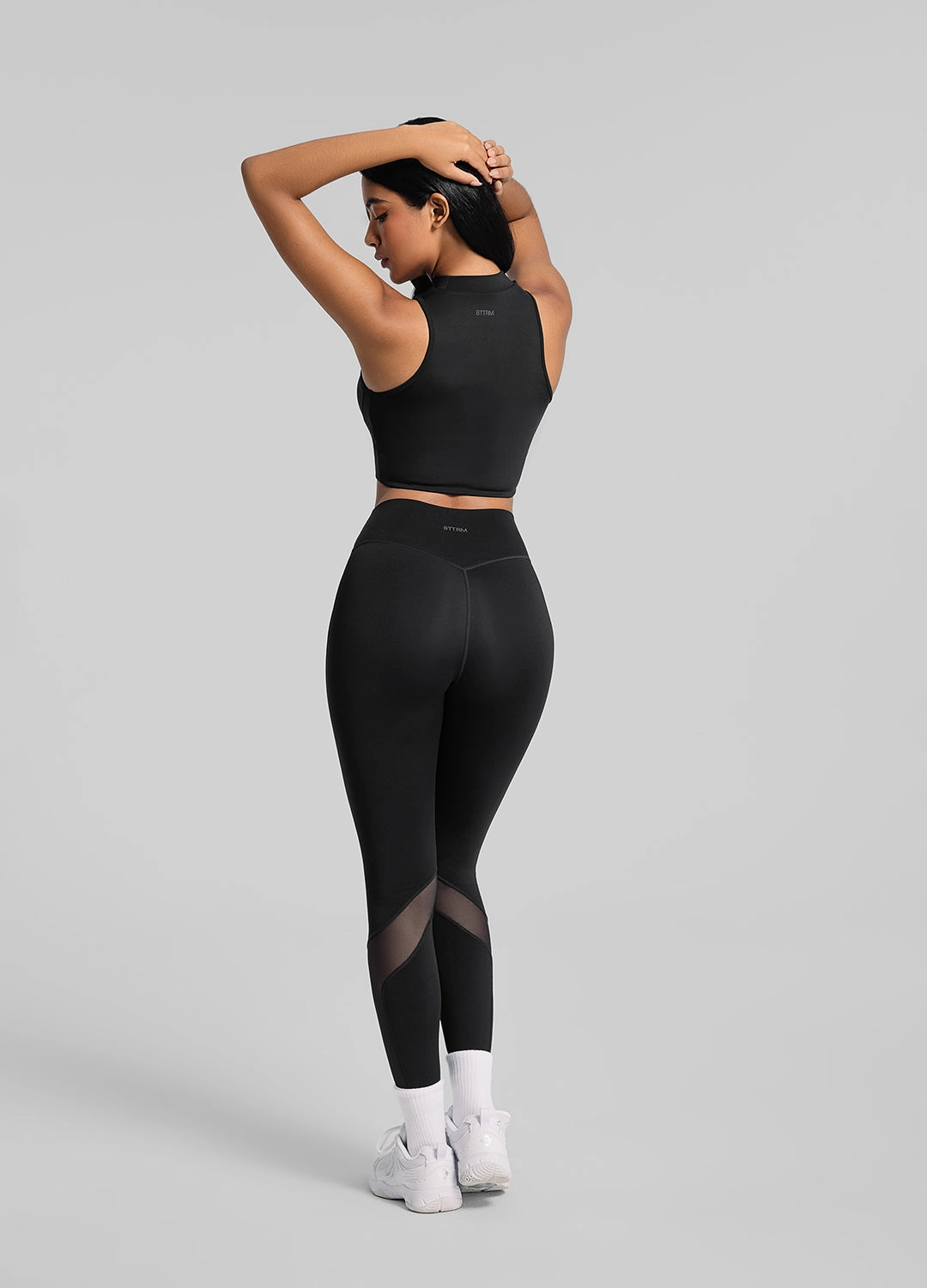 Lounge Comfort Zip Front Mesh Leggings