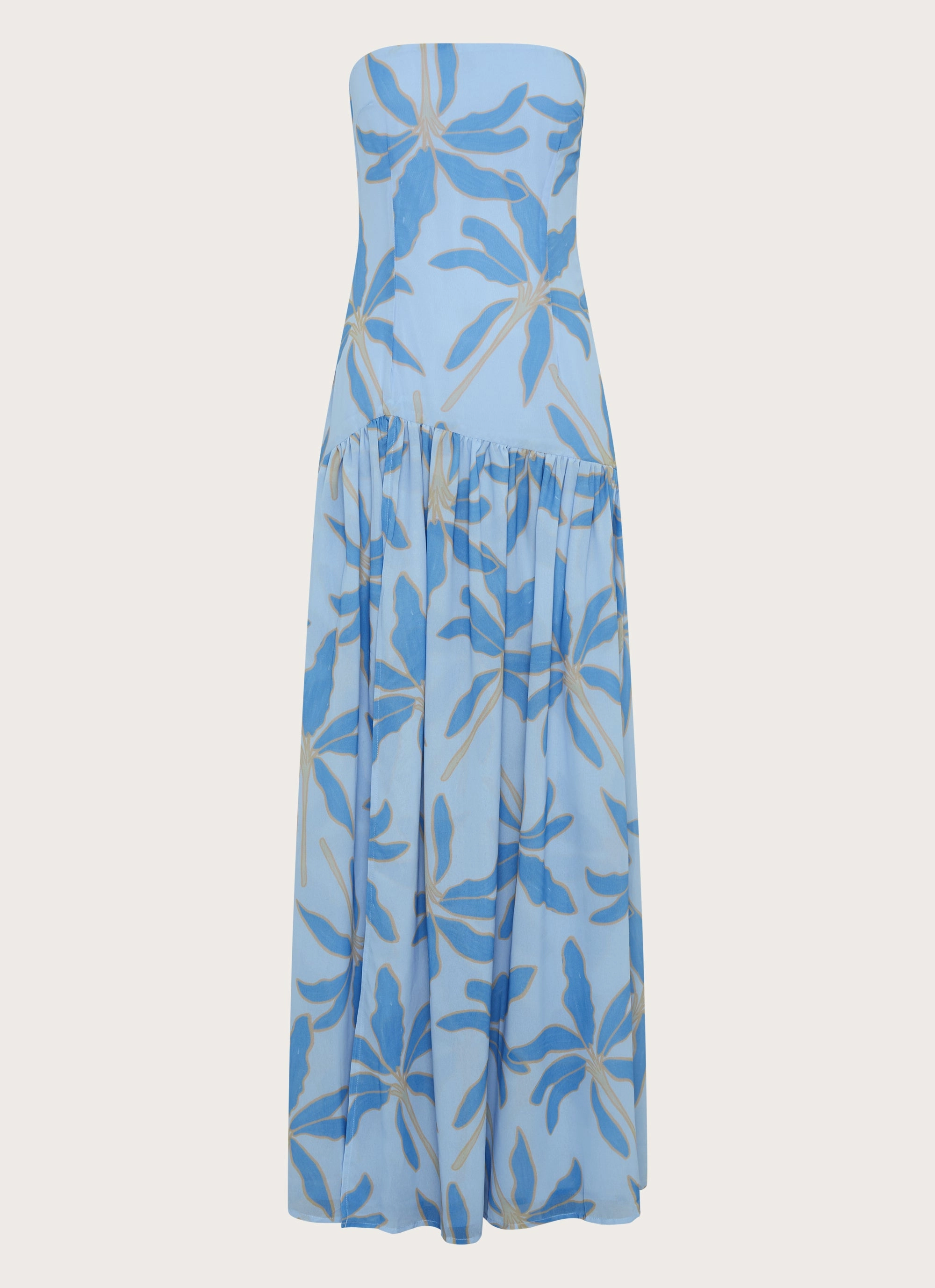 Eden Strapless Maxi Dress - Opulent Blue Minimalist Look