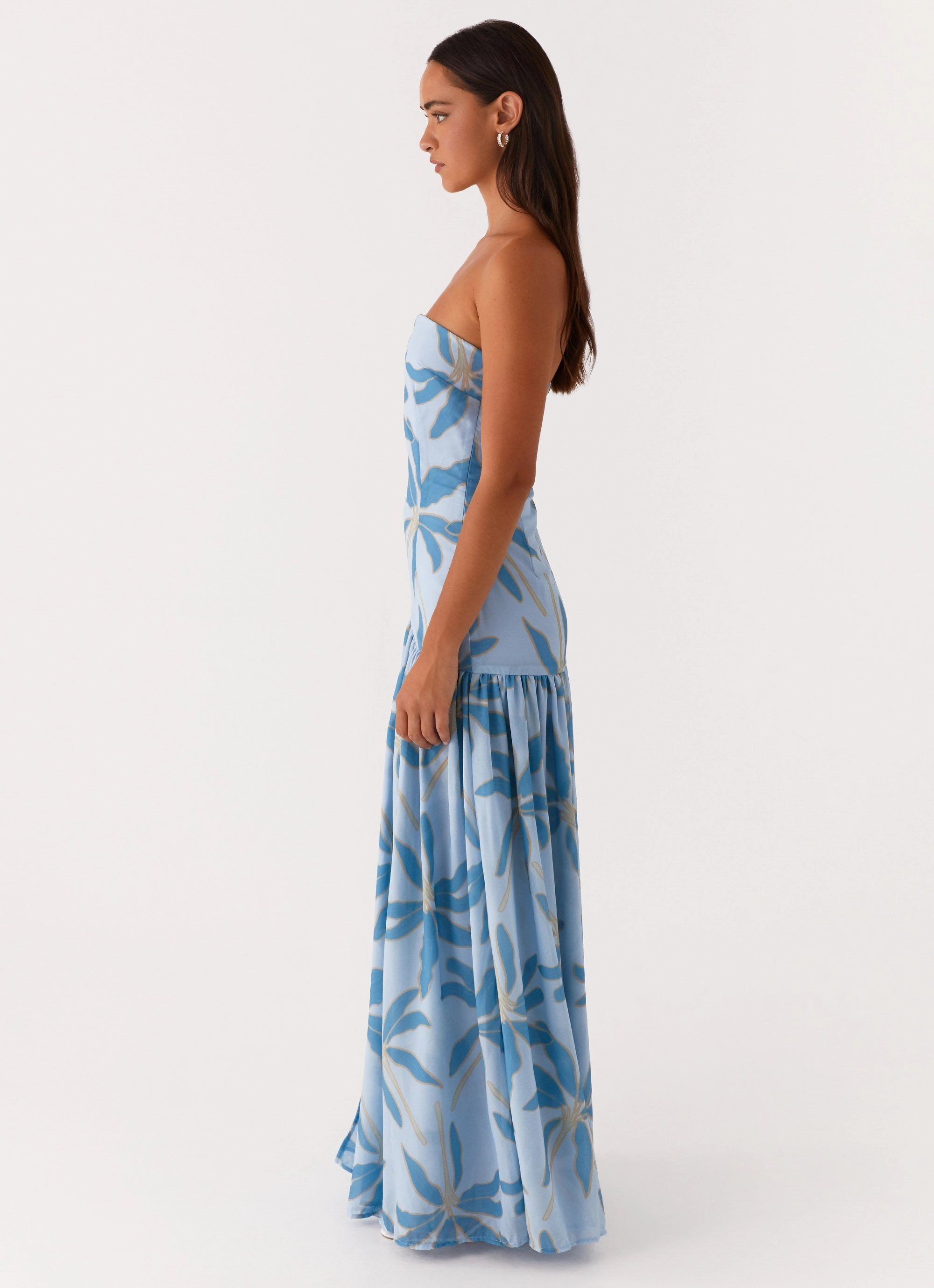 Gentle Motion Easy Lovely Eden Strapless Maxi Dress - Opulent Blue