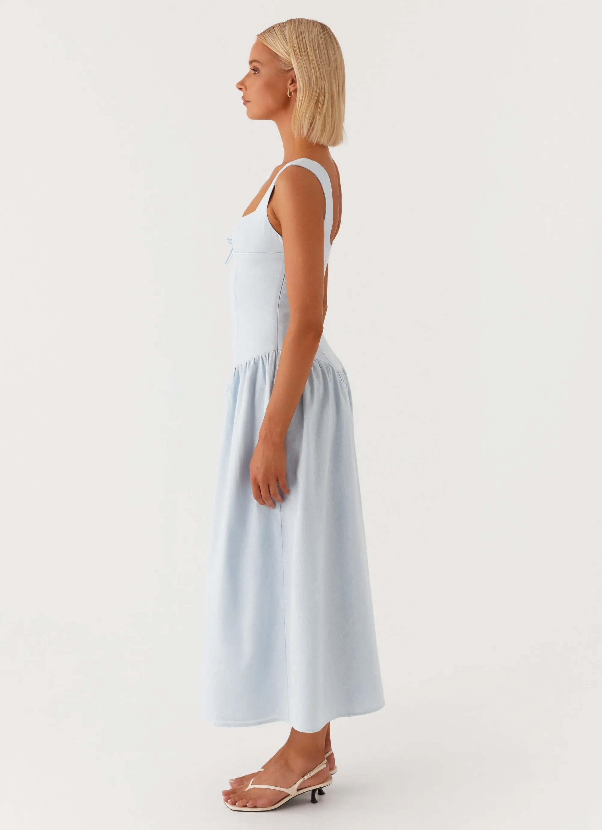 Cozy and Comfortable Suzie Midi Dress - Blue