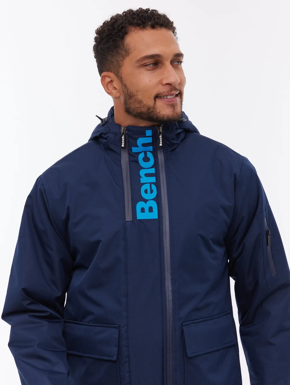 Valana Hooded Jacket - Blue MultiPocketStyle Smooth Zipper Action