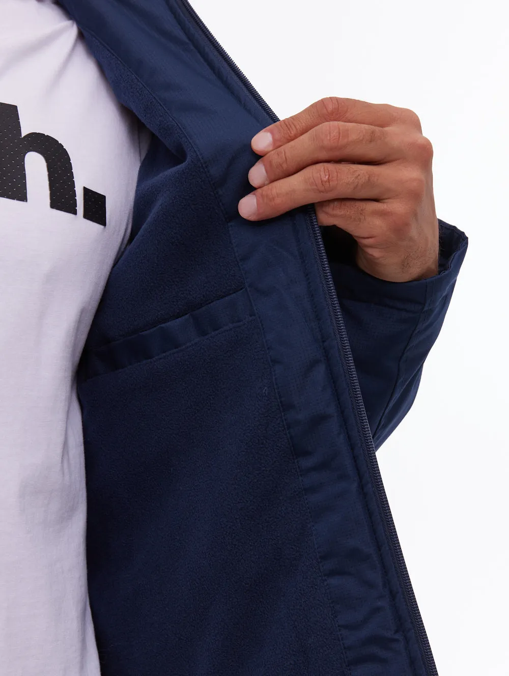 Dry Weather Look Adjustable Cuff Design Valana Hooded Jacket - Blue