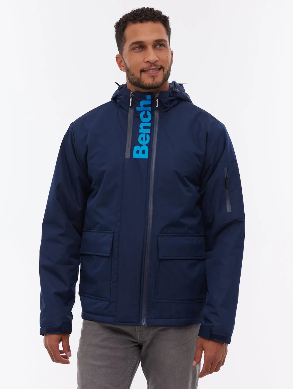 Valana Hooded Jacket - Blue Tailored Cut