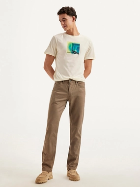 Men's Redloop Brown Slim Fit Trousers DurableConstruction Flexible Knees