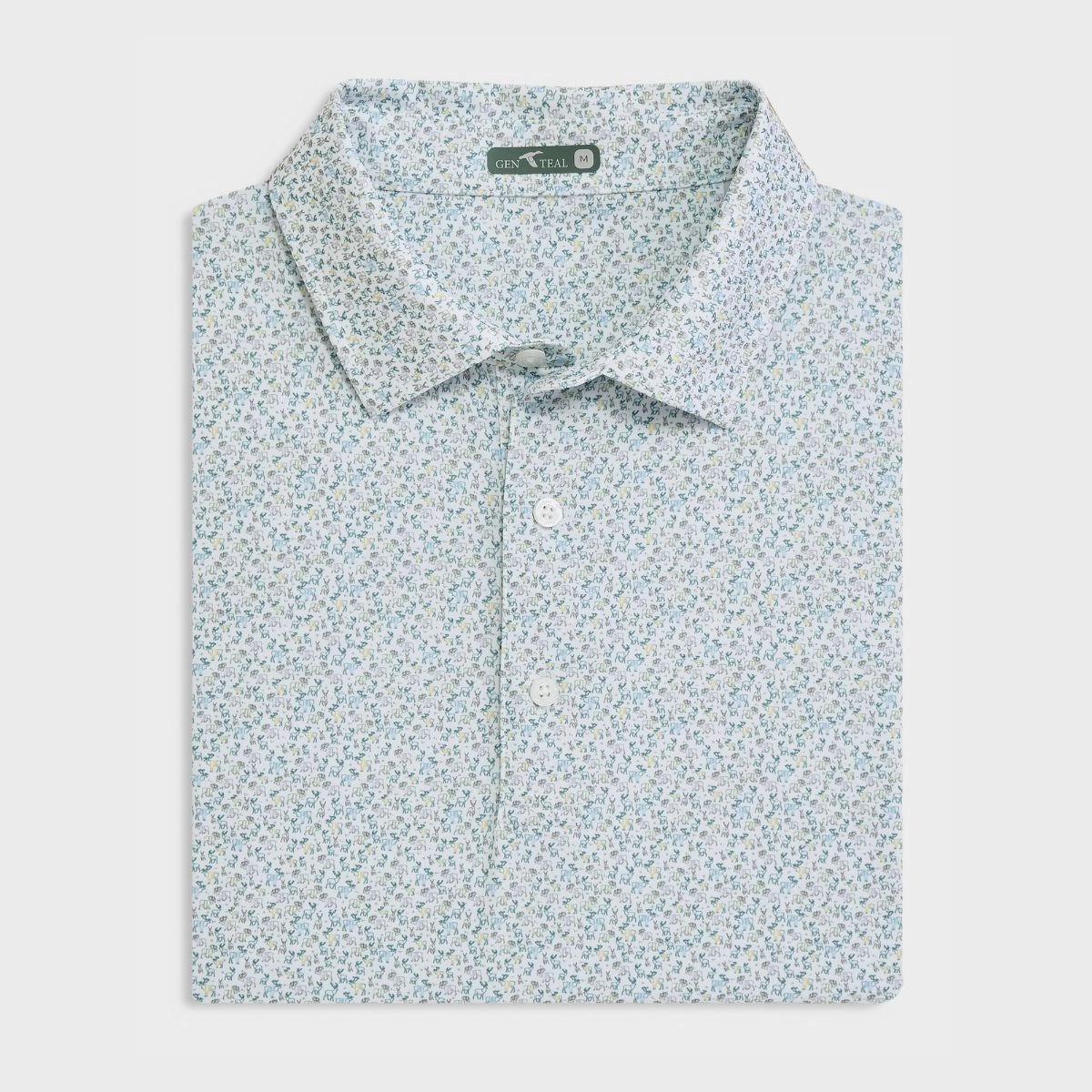 Comfortable Look Sweatered Stag Printed Performance Polo