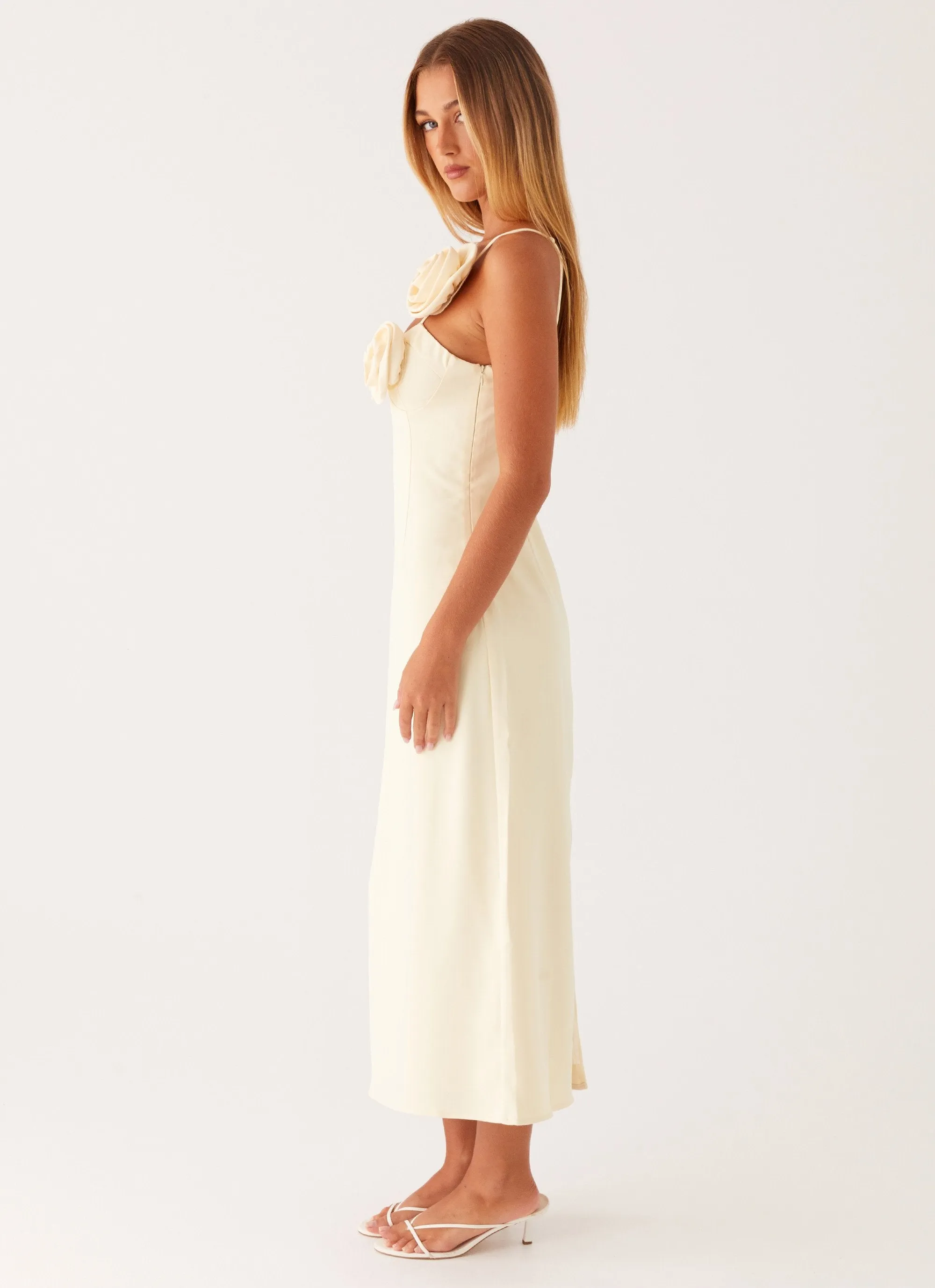 Sweetpea Midi Dress - Yellow Beach Moment