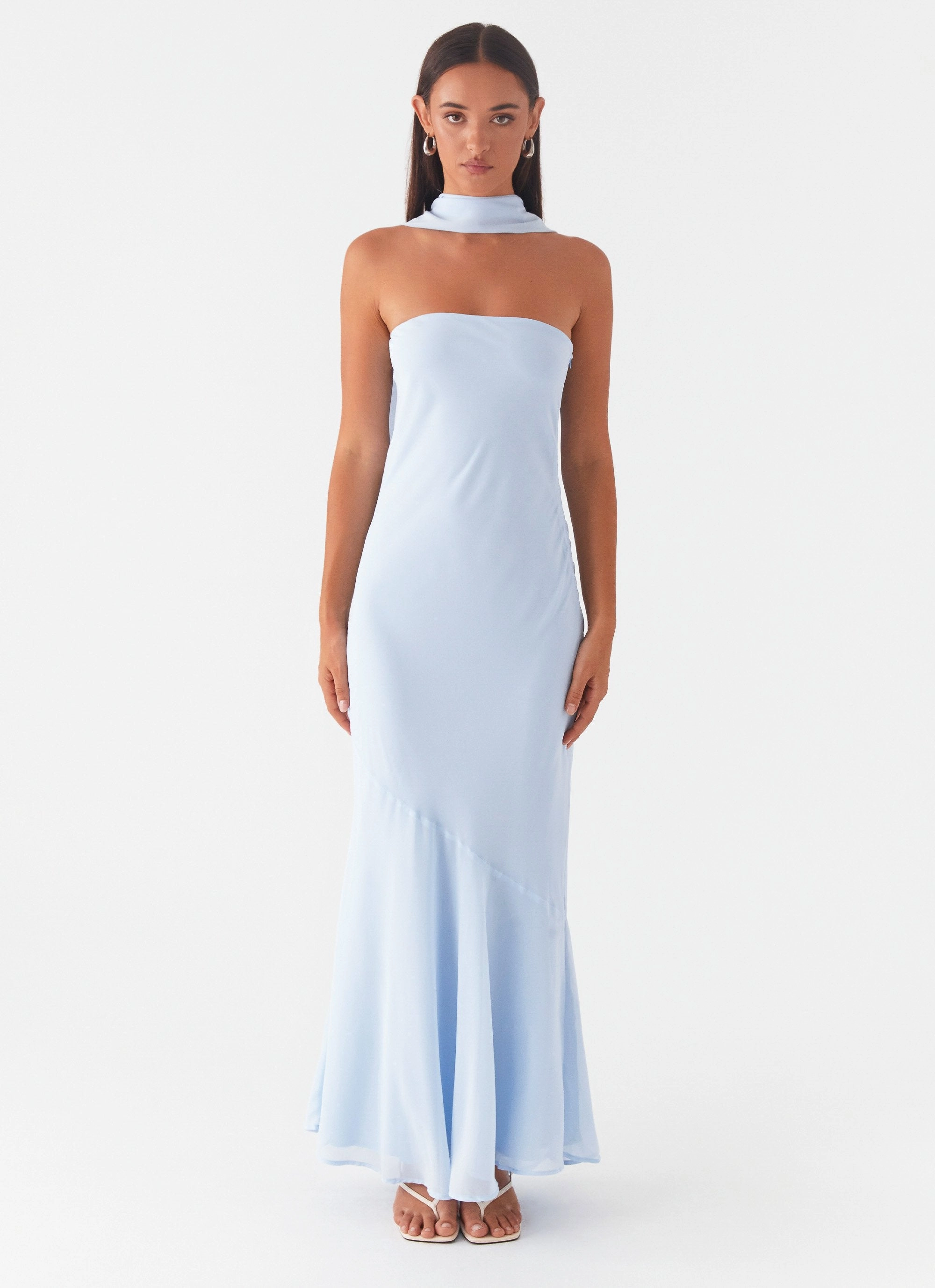 Under The Pagoda Maxi Dress - Blue Lounge Mood