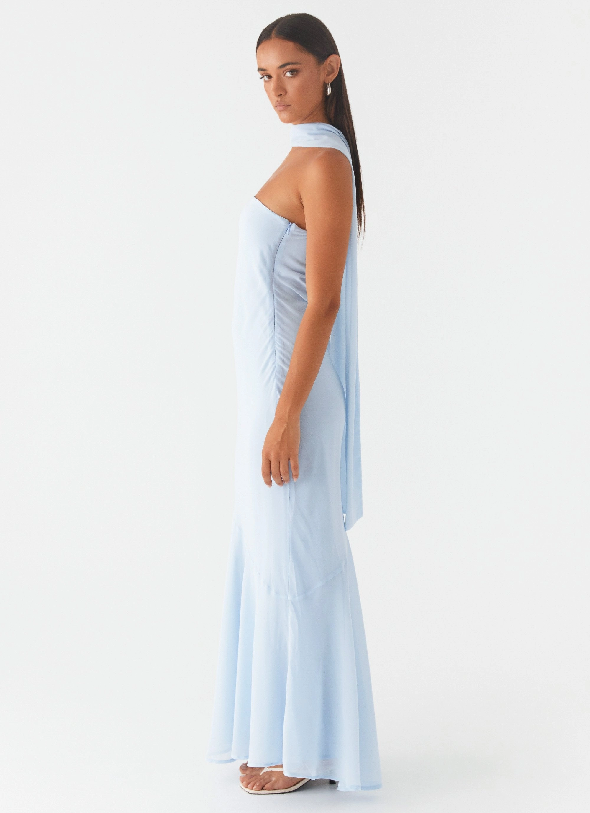 Plus Fit Light Base Under The Pagoda Maxi Dress - Blue