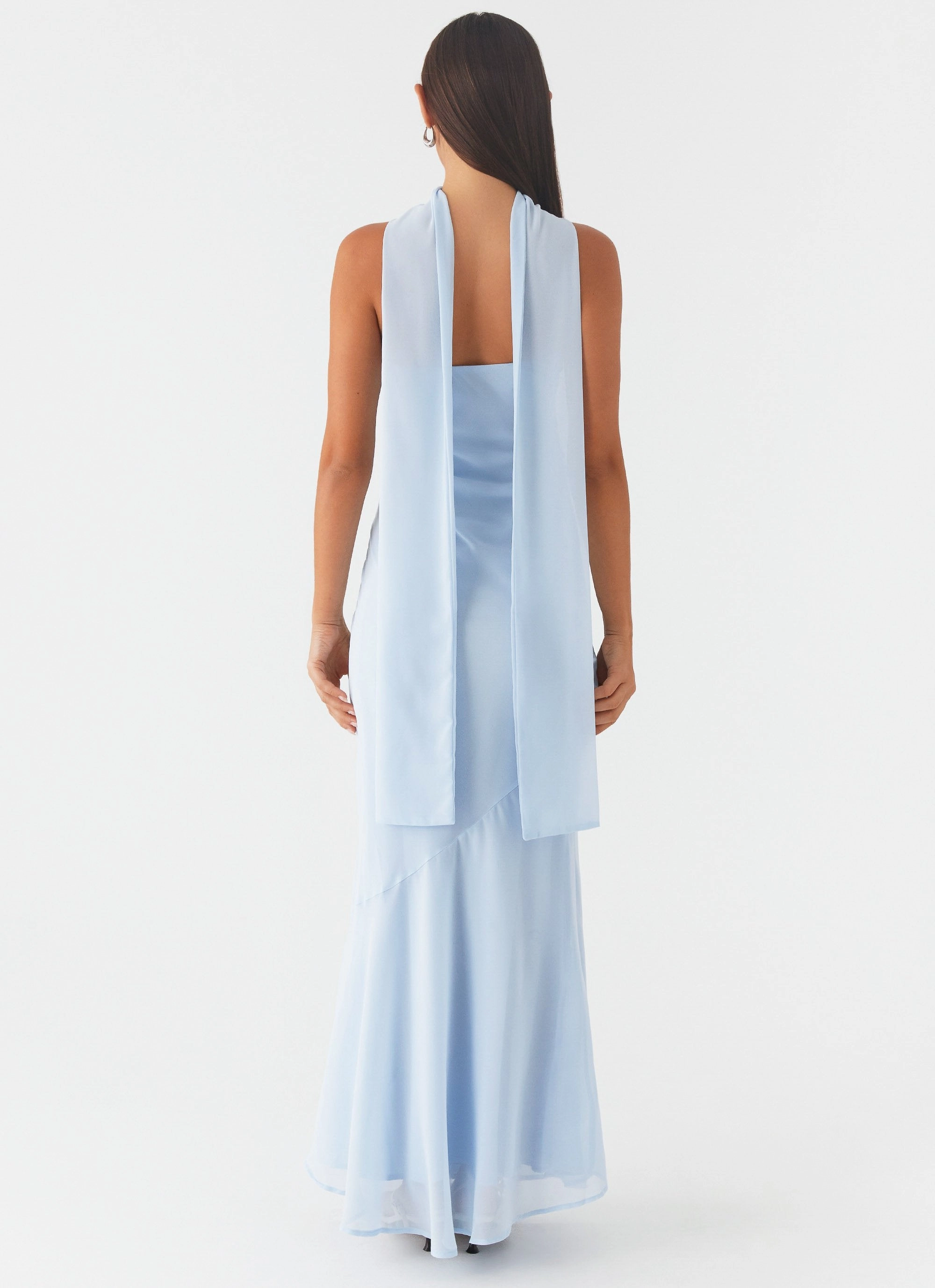 Beachwear Tulle Air Under The Pagoda Maxi Dress - Blue