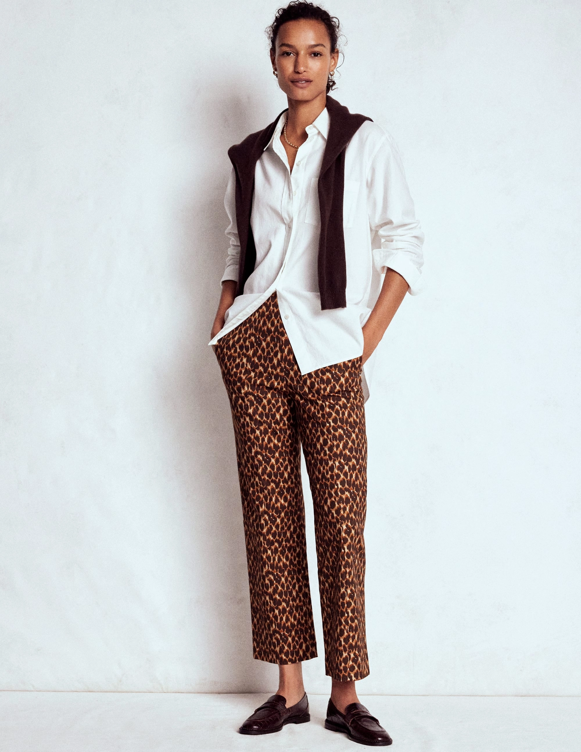 Smart 7/8 Trousers-Multi, Abstract Leopard Moisture Wicking Technology