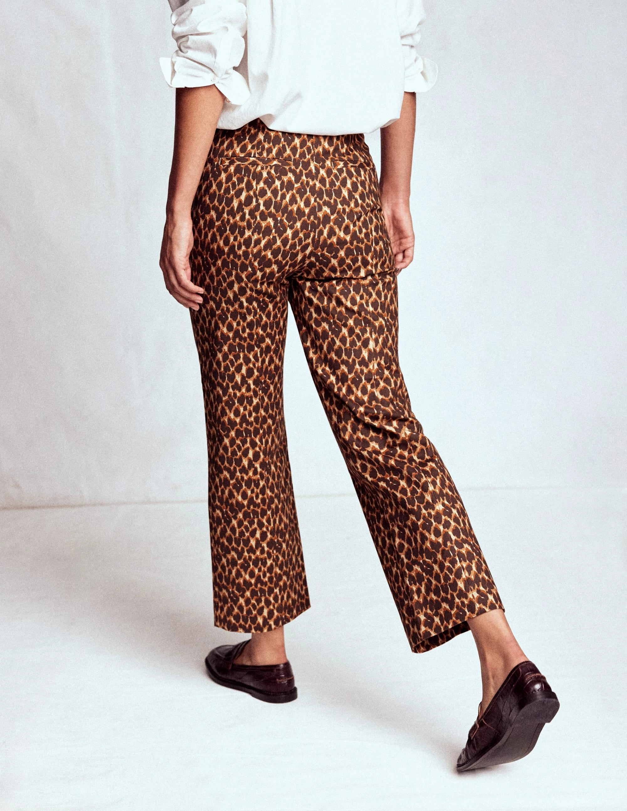 Smart 7/8 Trousers-Multi, Abstract Leopard Seasonal Wear Hygienic Inner Layer
