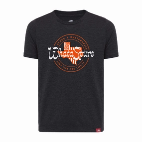 San Antonio Spurs Youth Whataburger WhataSpurs Charcoal Tee DroppedShoulder
