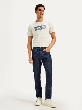 Men's 512 Dark Blue Slim Tapered Fit Mid Rise Jeans Stylish Vibes