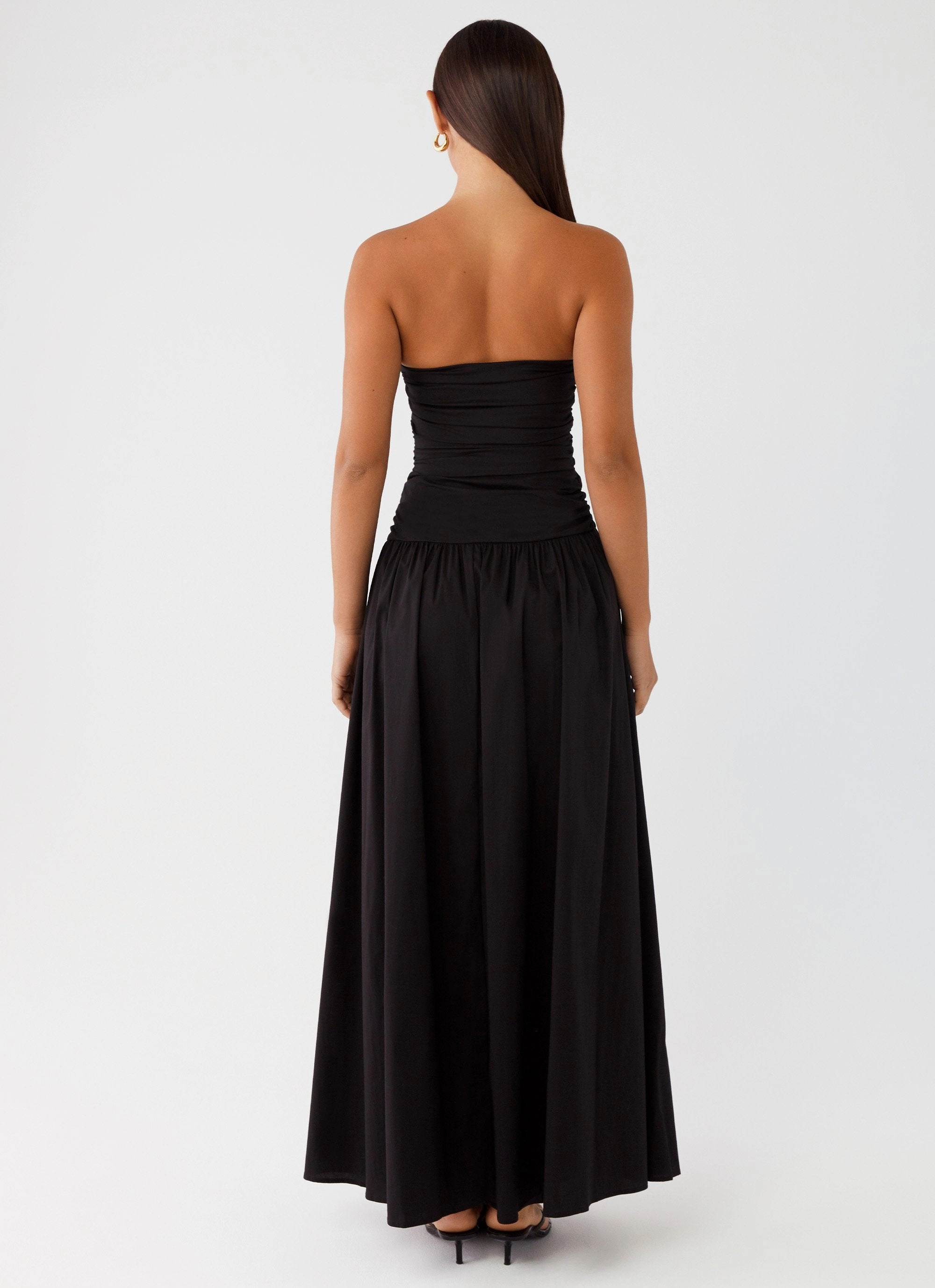 Carmel Maxi Dress - Black Texture Mood Street Mode