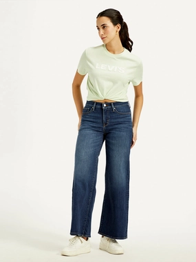 Anytime Fit Women's 318 Navy Blue Flared Fit Mid Rise Jeans