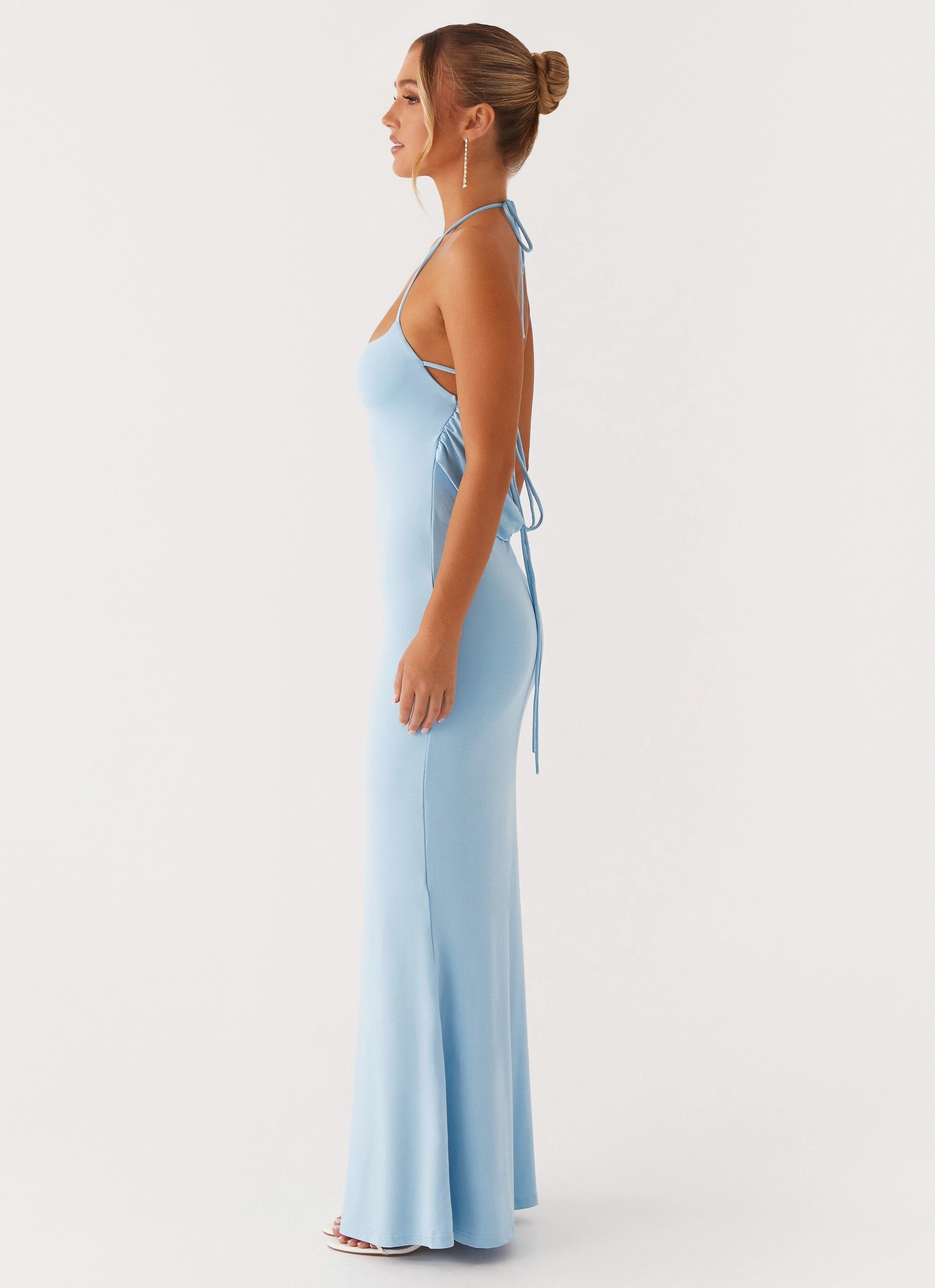 Minimalist Elegance Kind Glow Talk About Us Maxi Dress - Blue
