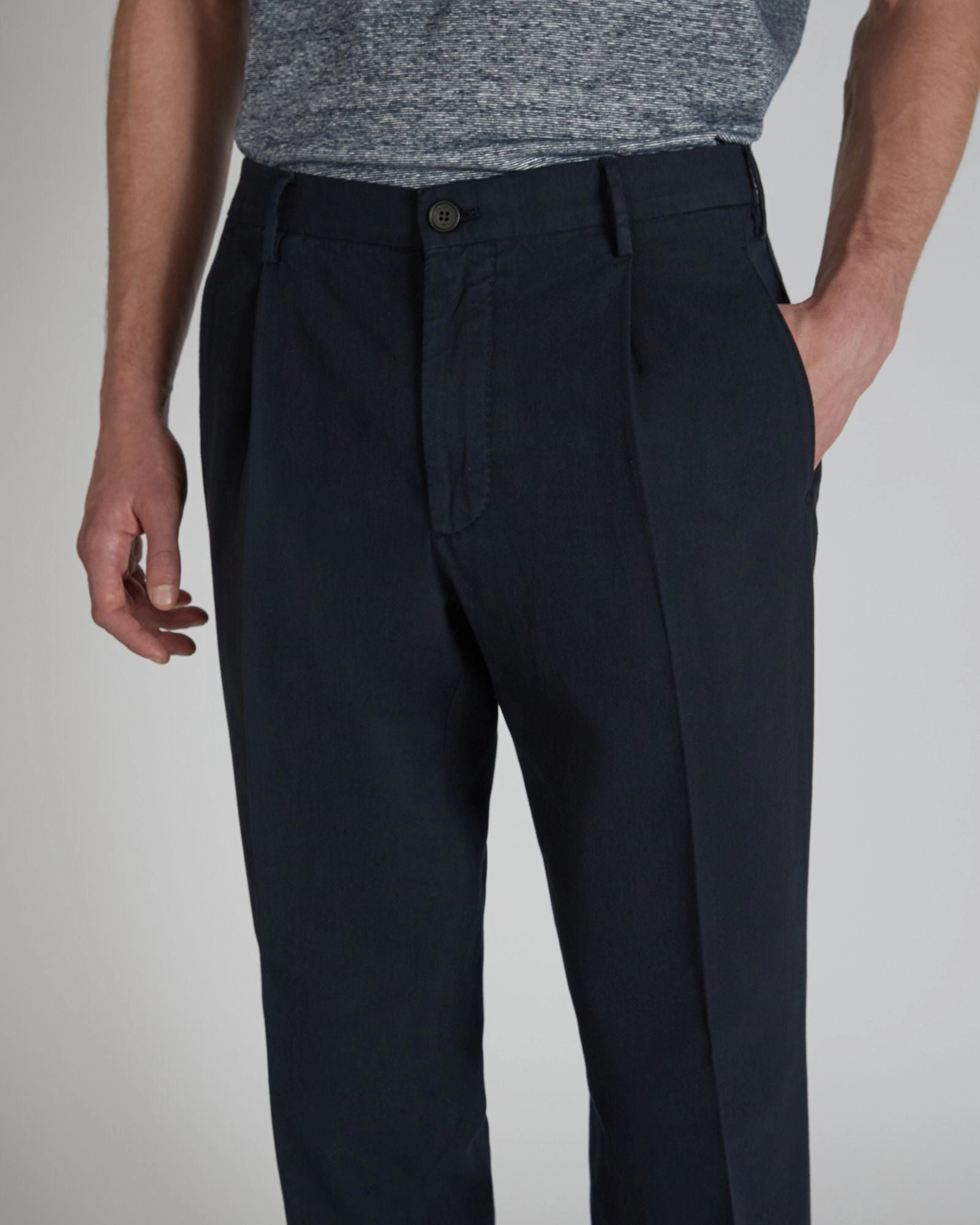 Tapered-fit Chinolino ice cr??pe trousers ReinforcedSeams