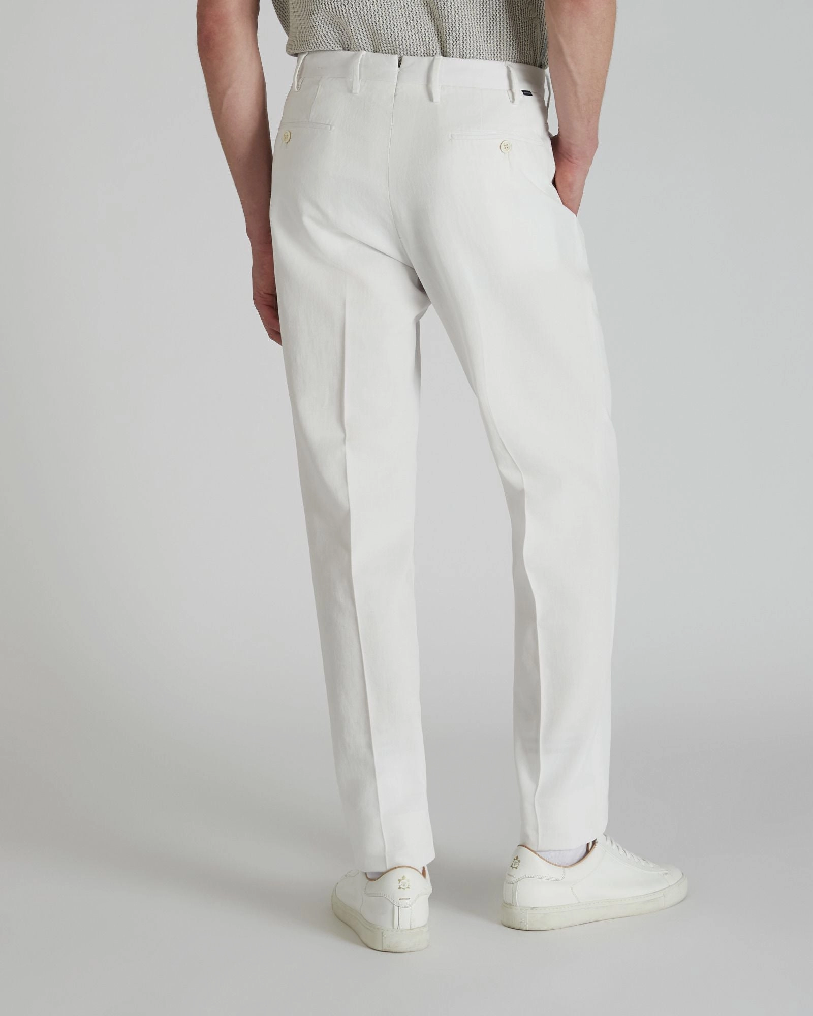 Tapered-fit Chinolino ice cr??pe trousers DurableConstruction Non Bulk