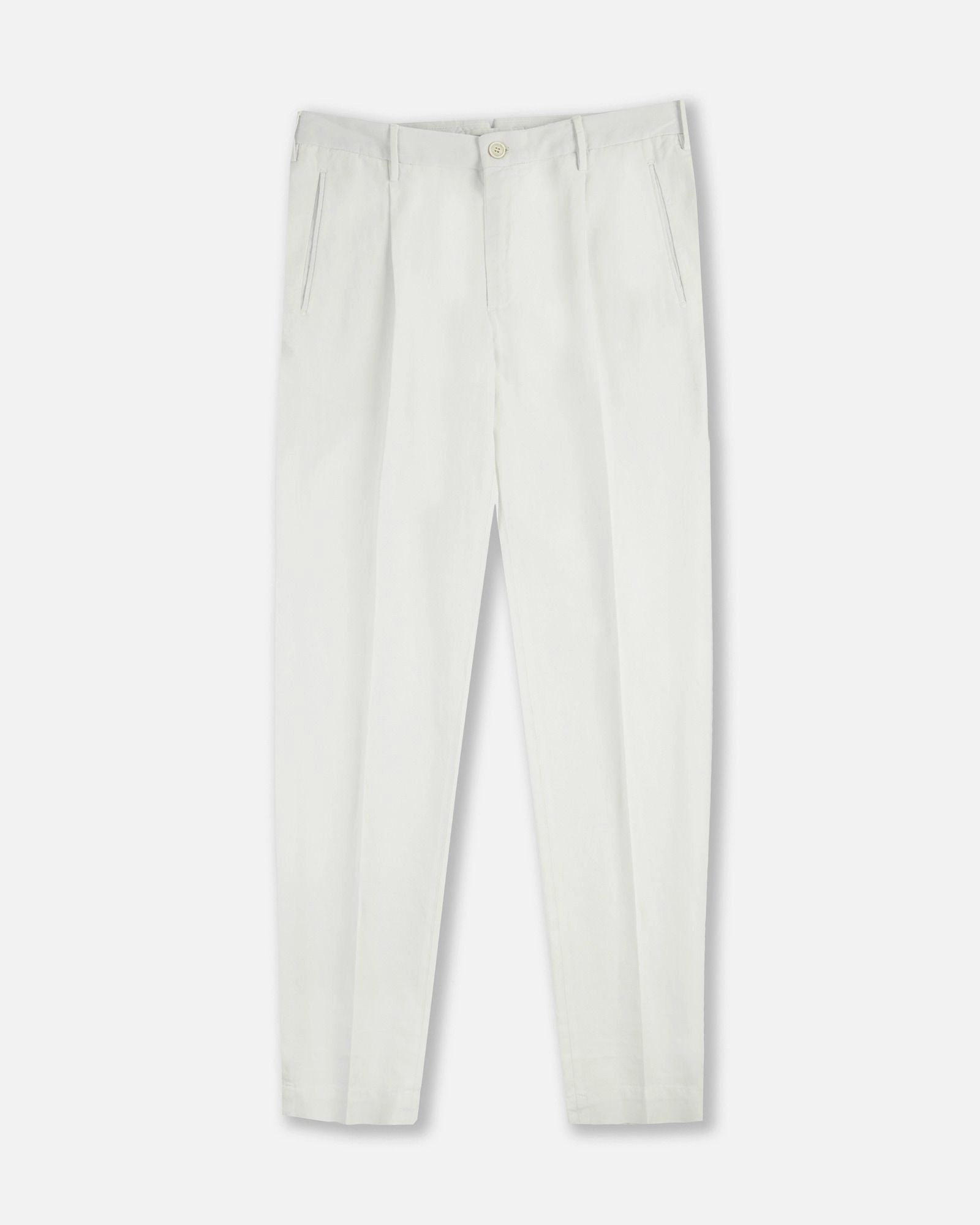 Tapered-fit Chinolino ice cr??pe trousers SustainableManufacturing Body Shape