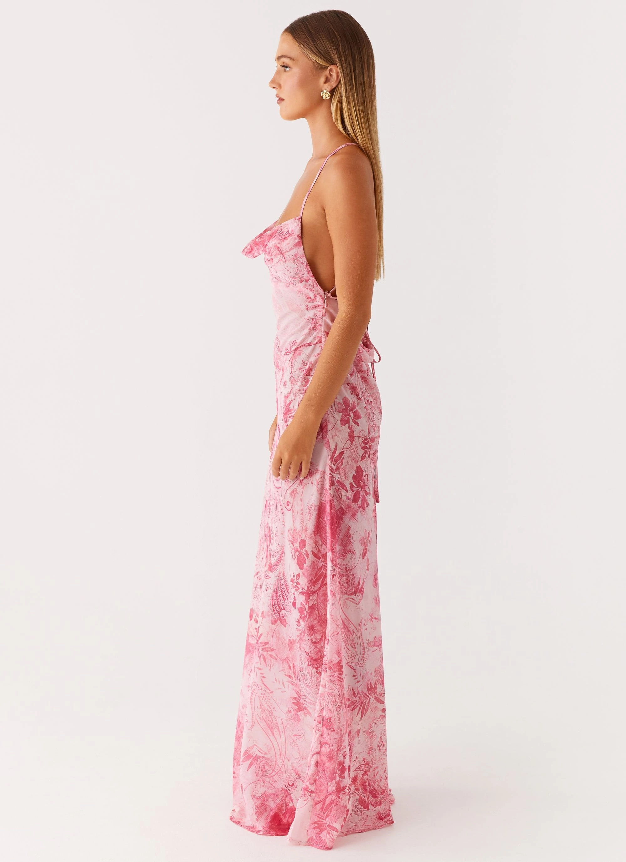 City Rhythm Tara Maxi Dress - Pink Print