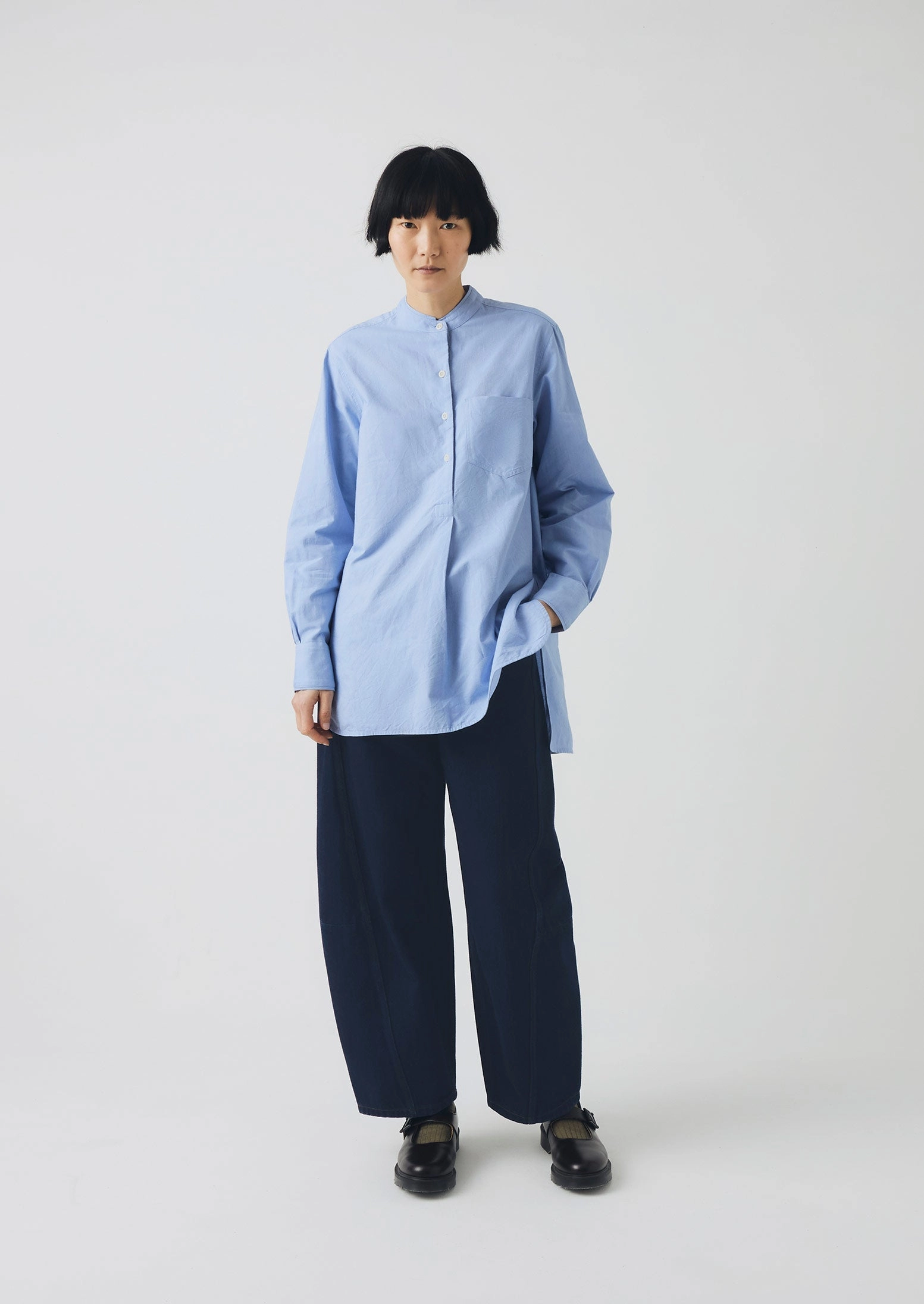 Taro Cotton Oxford Long Shirt | Chambray Breathable Comfort ethical fashion