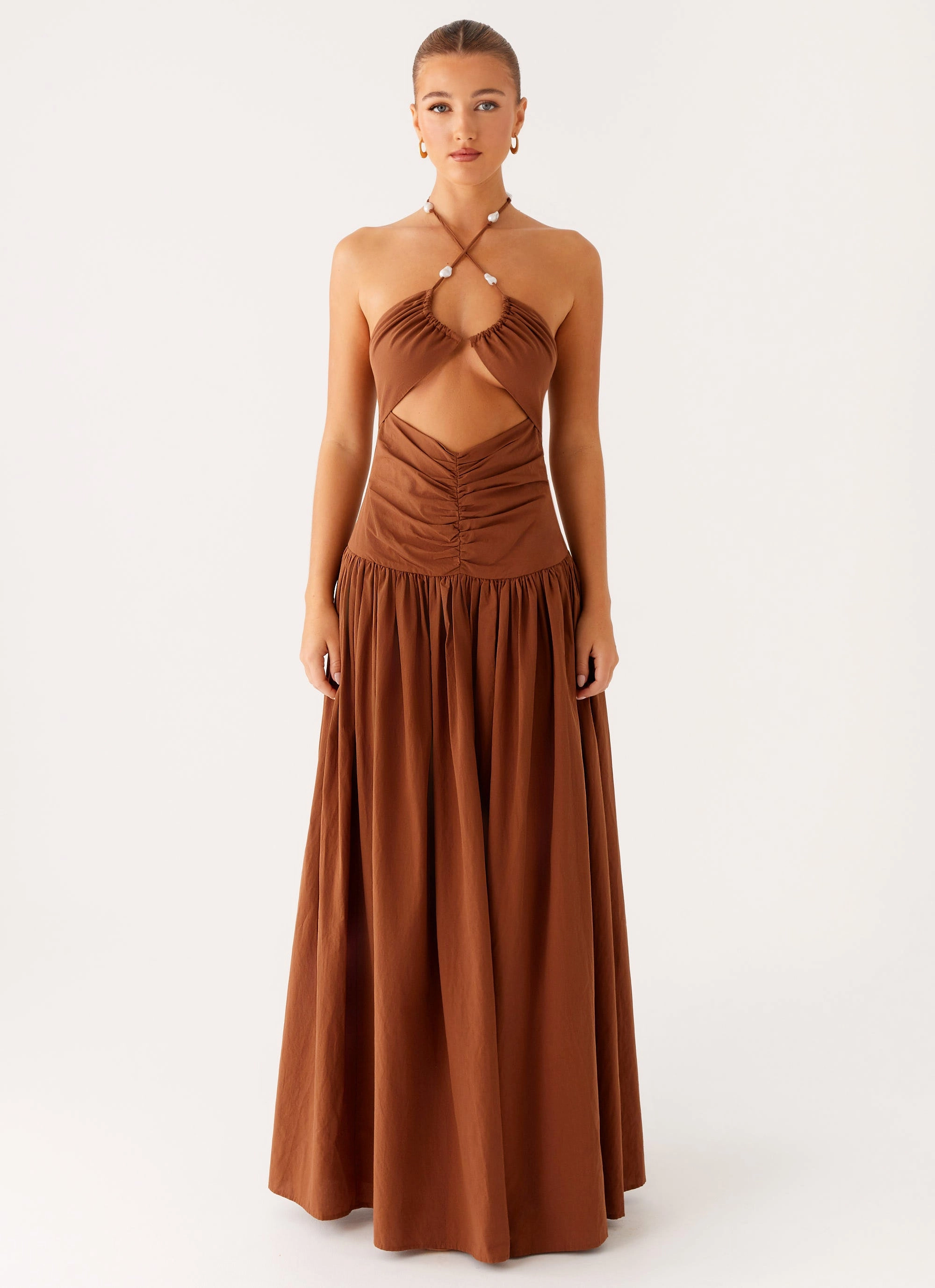 Paltrow Maxi Dress - Chocolate Textured Flow