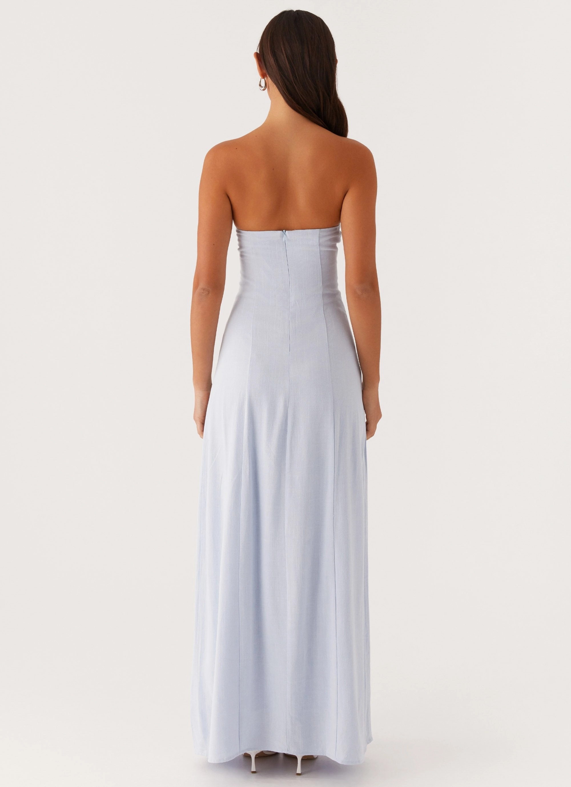 Effortless Look Tayla Linen Maxi Dress - Blue