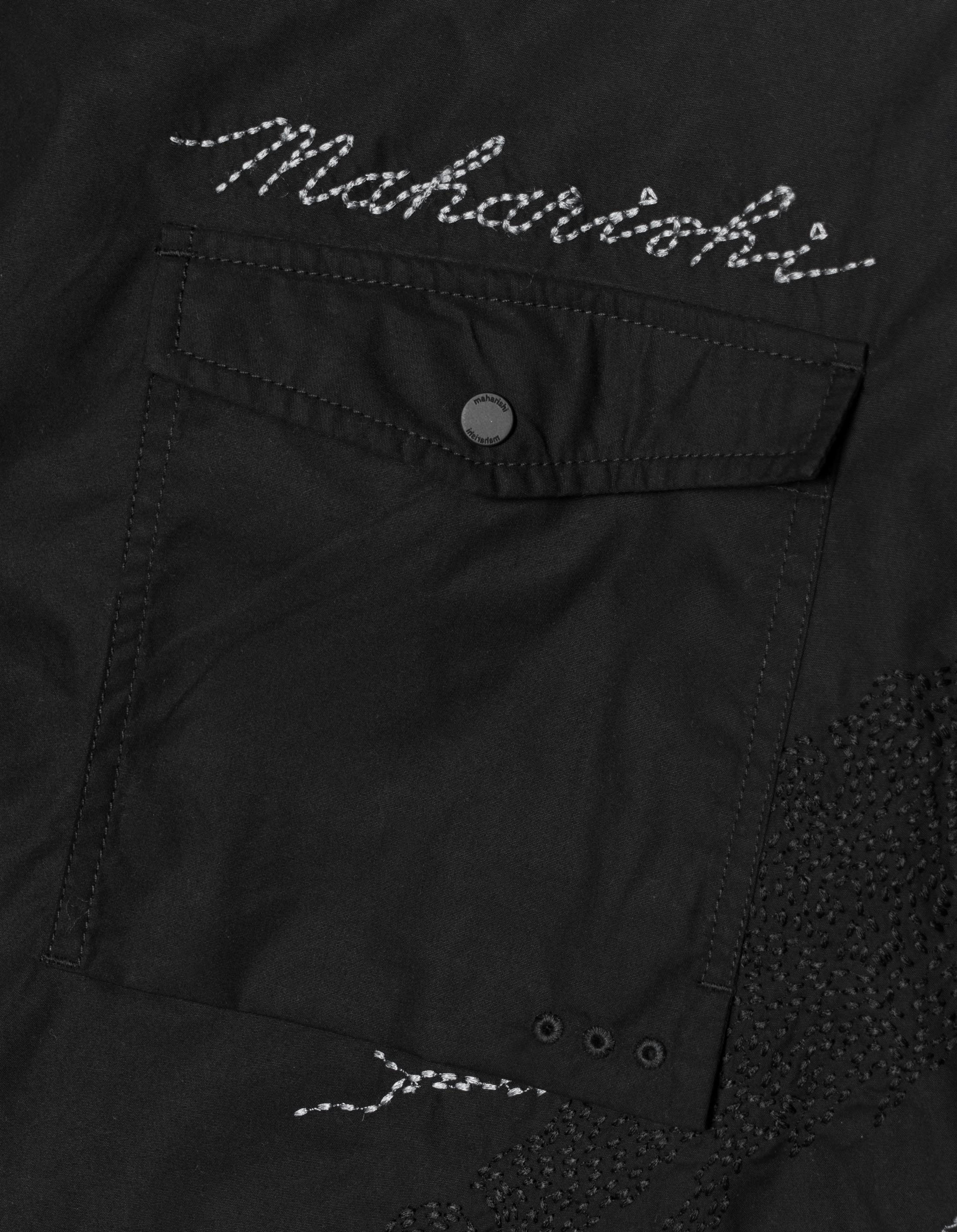 Breathable layers school outfit 6238 Sashiko Bonsai Snoshorts Black