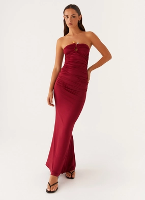 Easy Mood NonChafeSeams Rudy Maxi Dress - Maroon