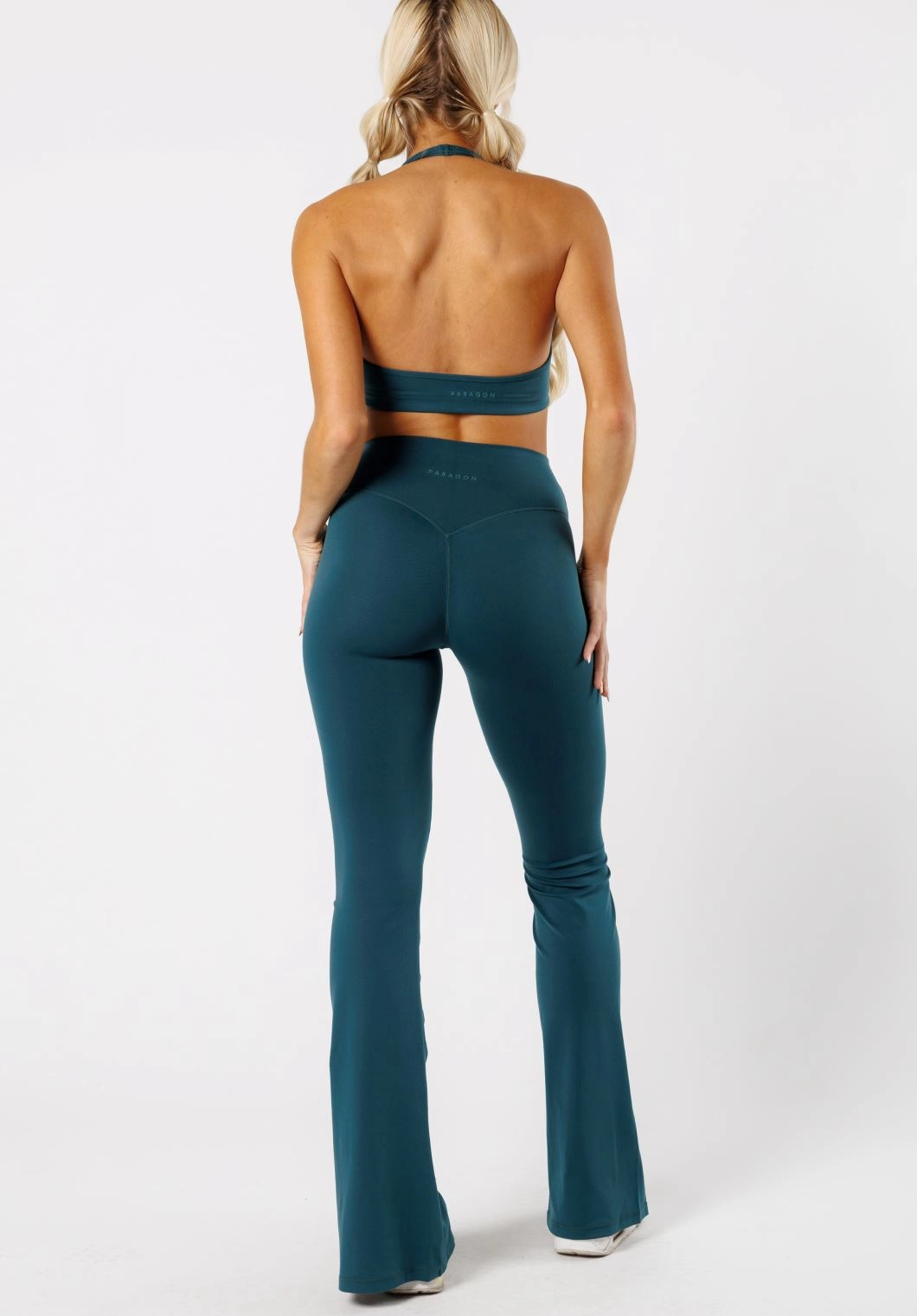 Reluna? Front Slit Sculptseam? Flare Leggings 34" Serpentine Travel Enthusiast Moisture Wicking