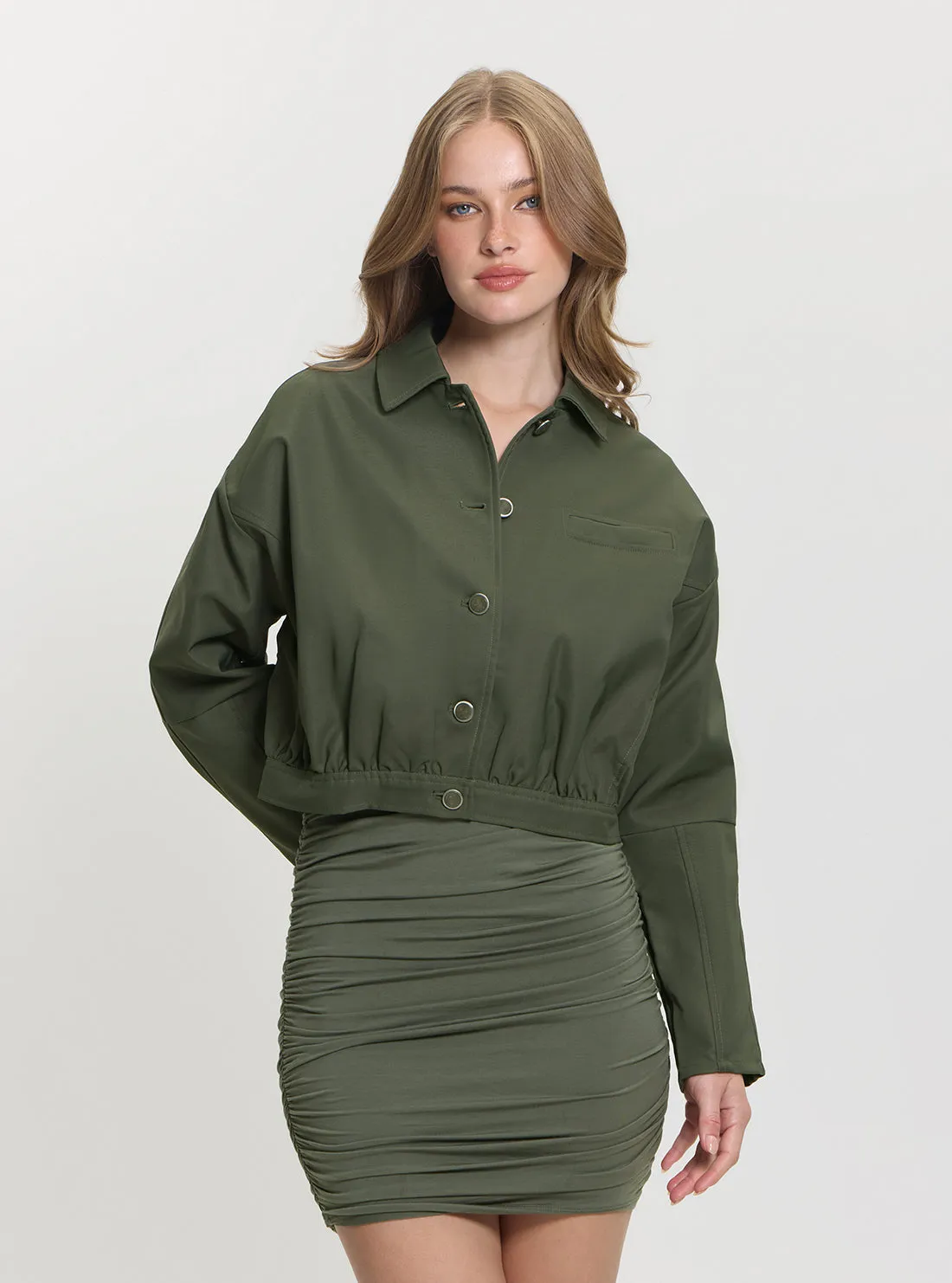 Friction Resistant Green Rian Twill Jacket