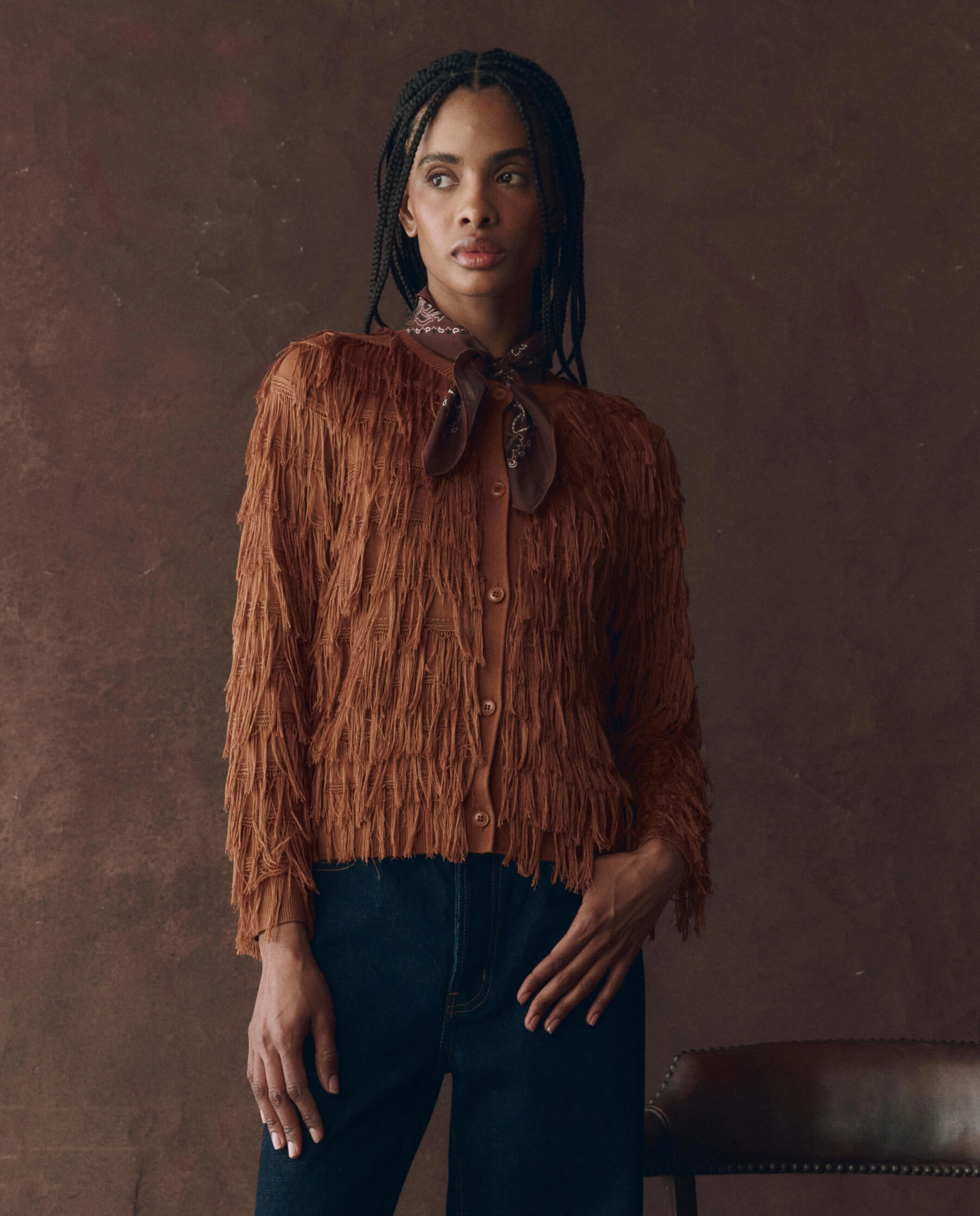 The Fringe Cardigan. -- Bronze Seasonal Fashion