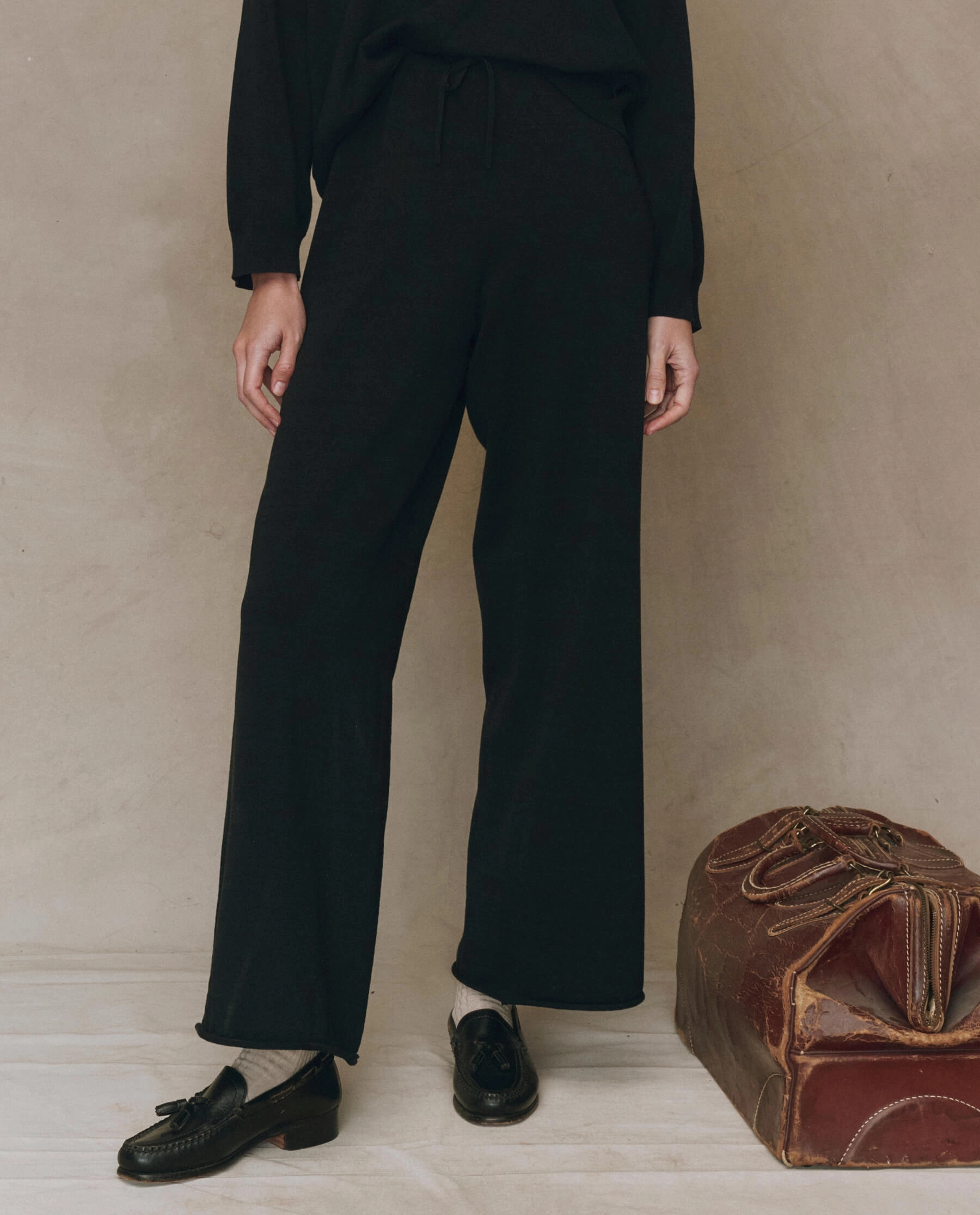 The Rec Sweater Pant. -- Black Warm and Snuggly Comfortable Wear