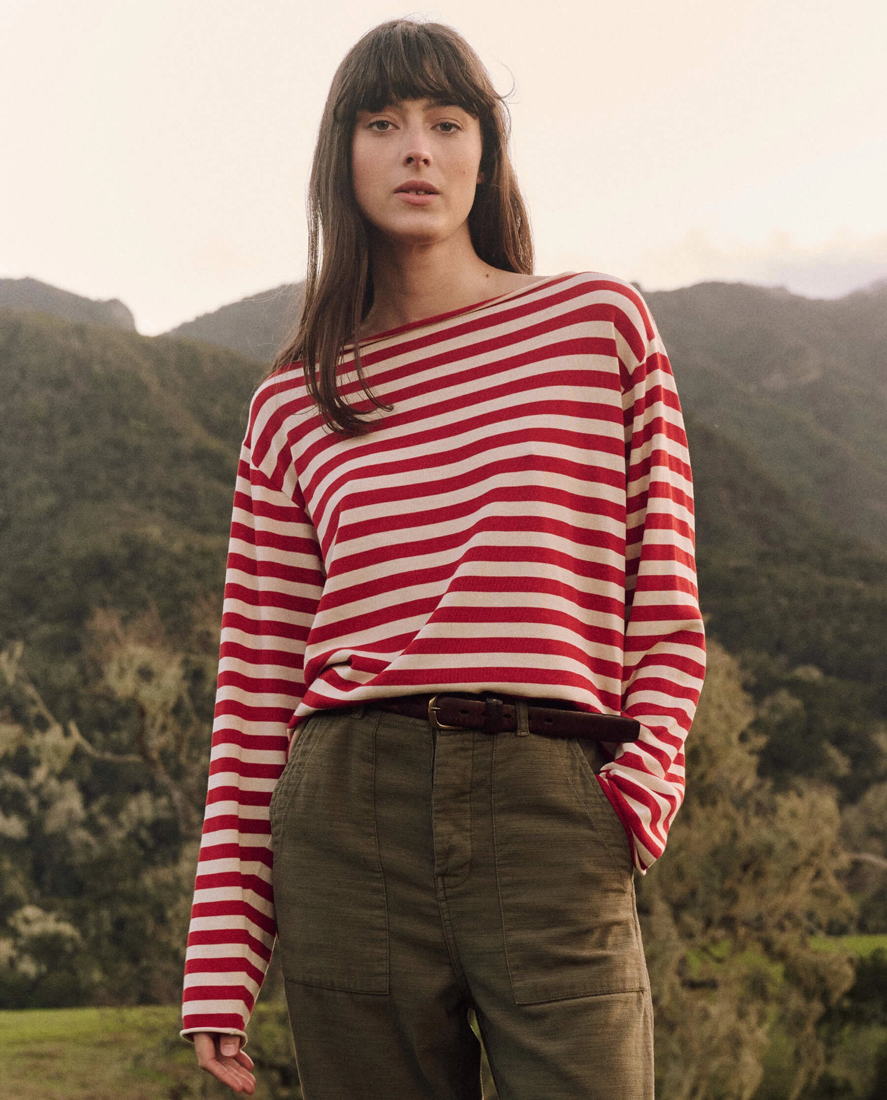 The Sailor Sweater. -- Maple Stripe Performance Fit Wear