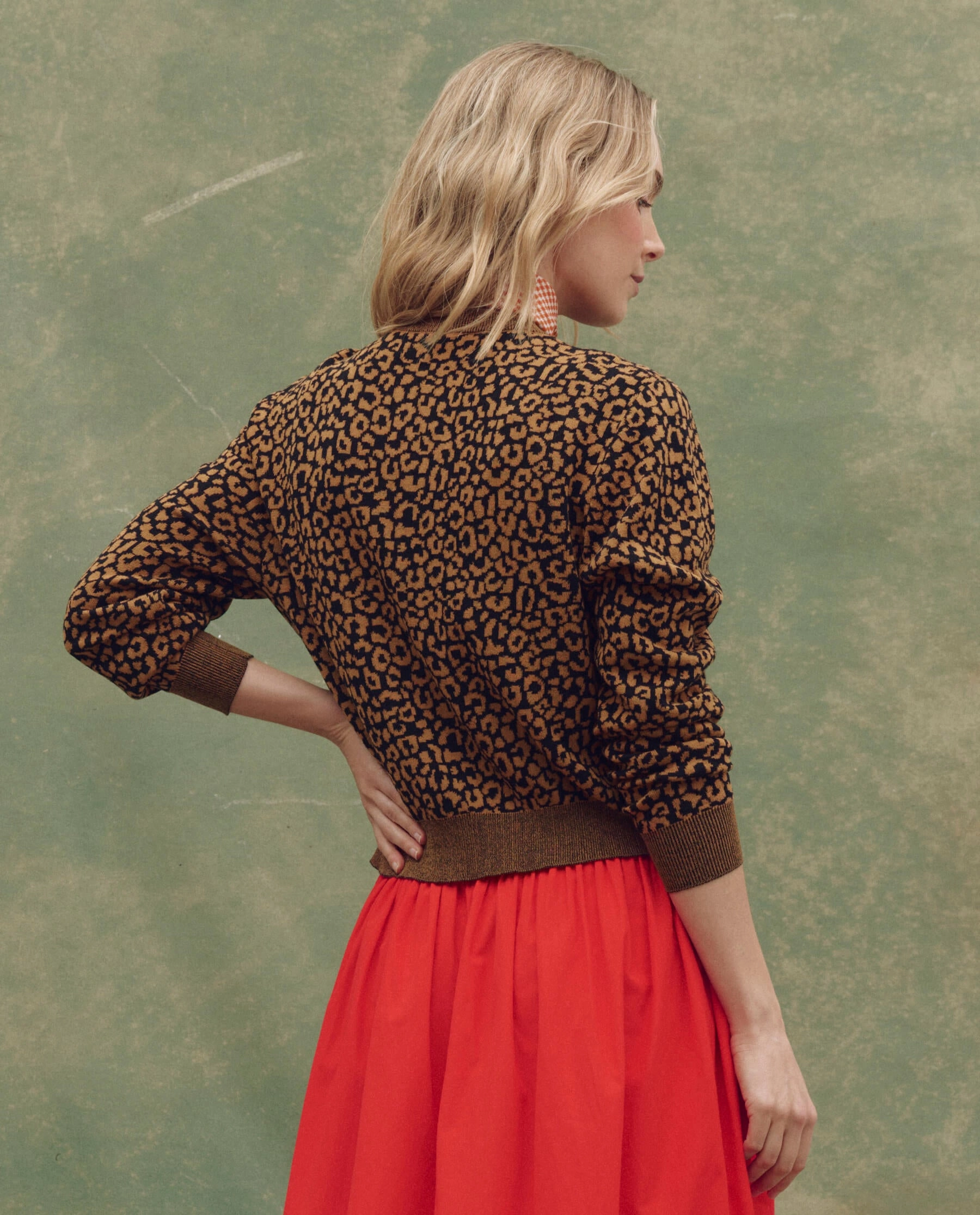 The Tea Time Cardigan. -- Leopard Layered Chic Layered Fit