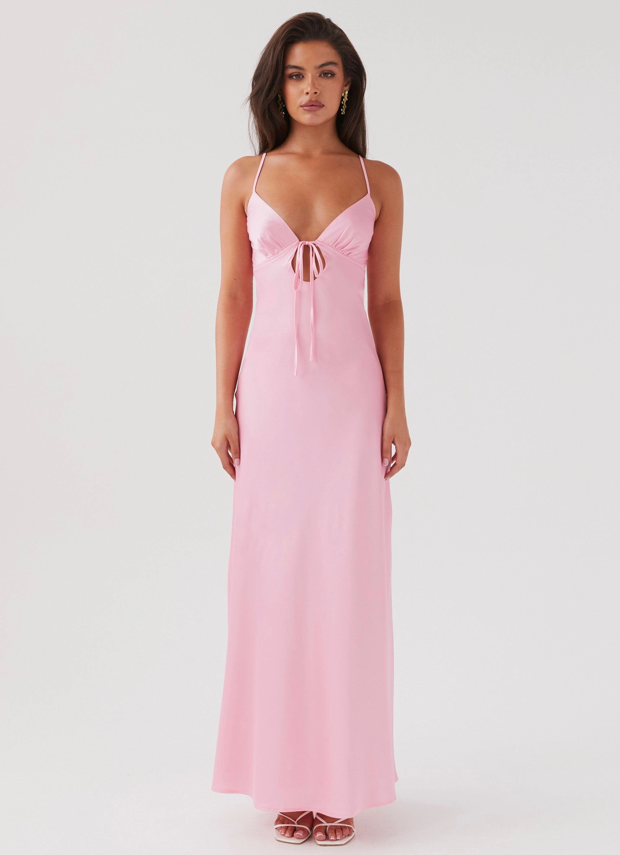 Flora Satin Maxi Dress - Candy Balanced Light