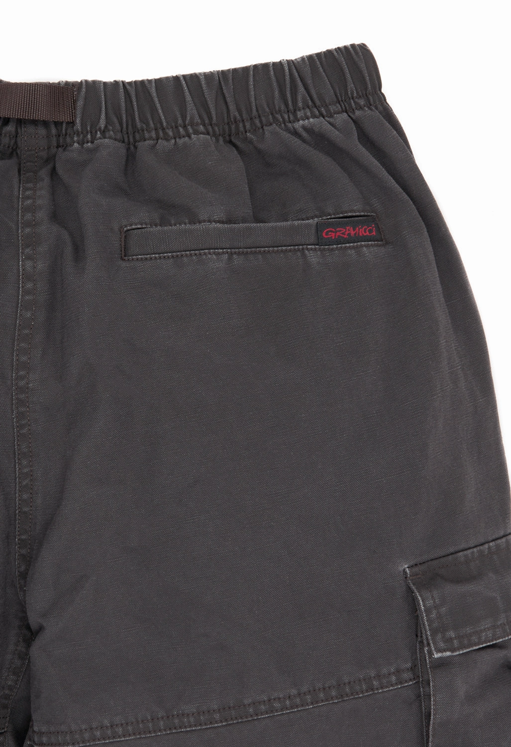 Gramicci Men's Canvas Outback Shorts - Deep Brown Freedom Movement fade - resistant