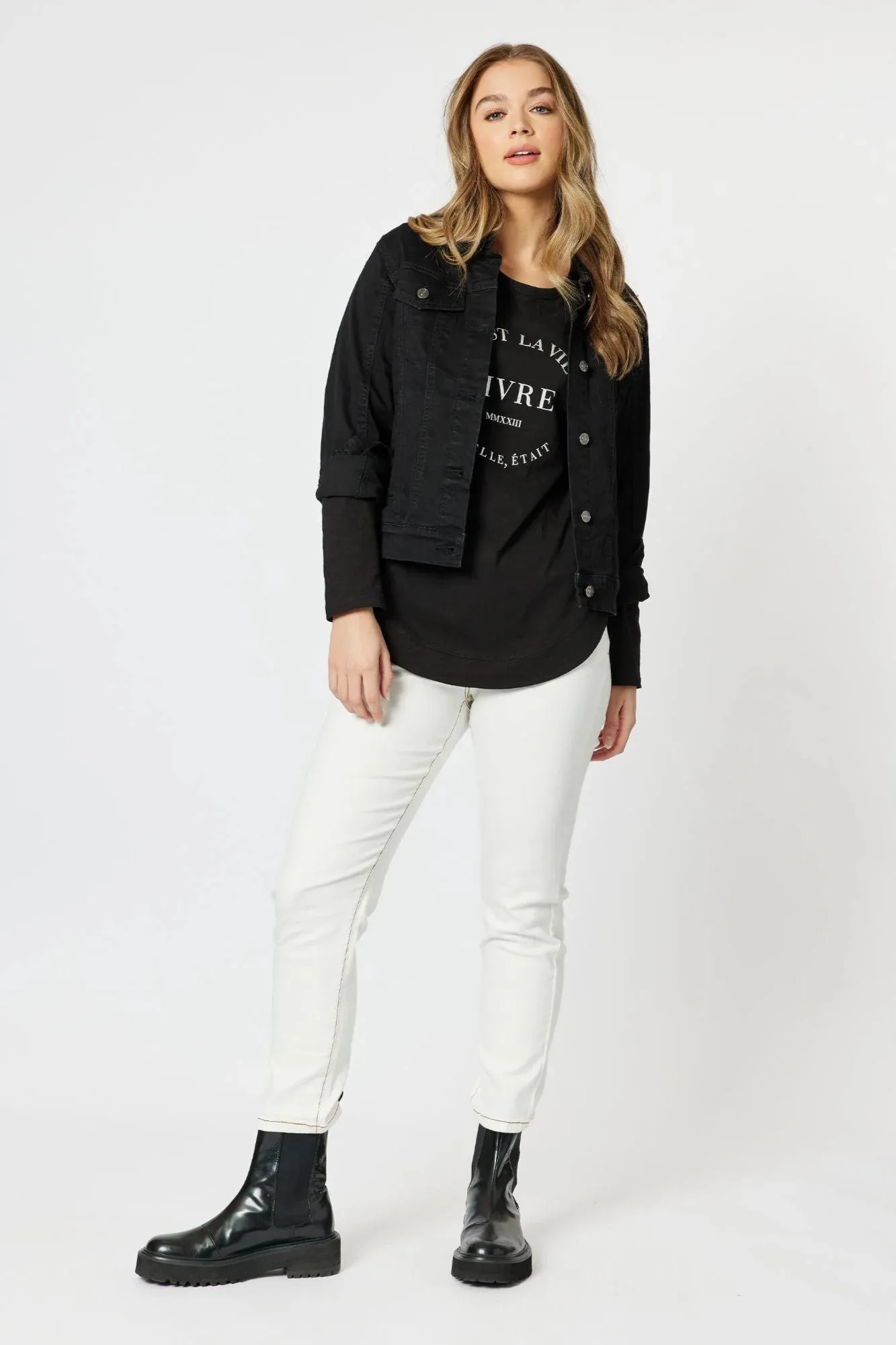 Threadz - 40623 Lily Denim Jacket Cold Days Windproof Inner Layer