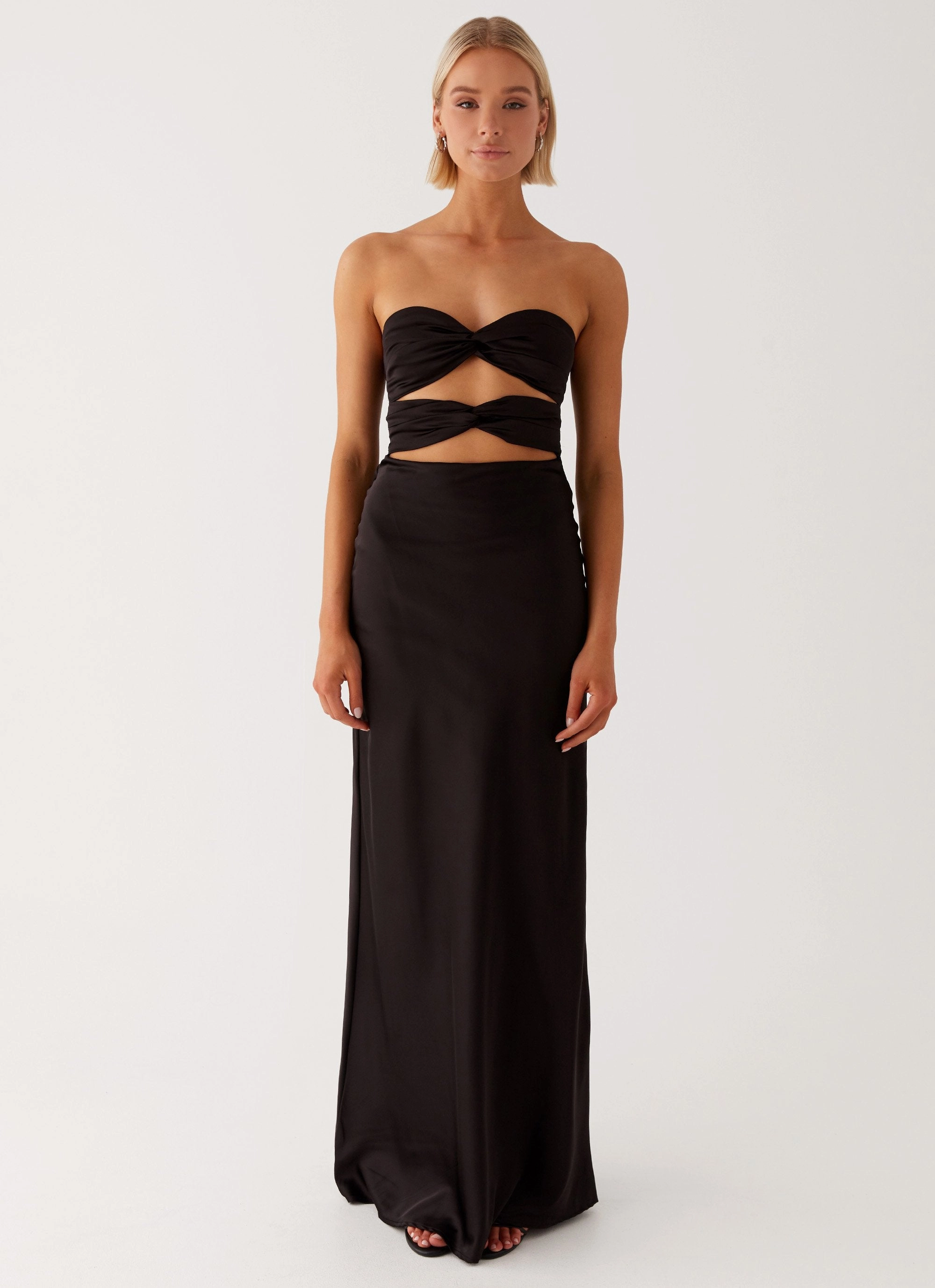 Tianna Strapless Maxi Dress - Black Breezy Comfort Korean Trend