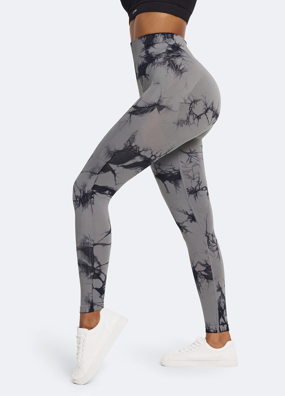 Pocket Design Tie Dye Leggings with Push-Up
