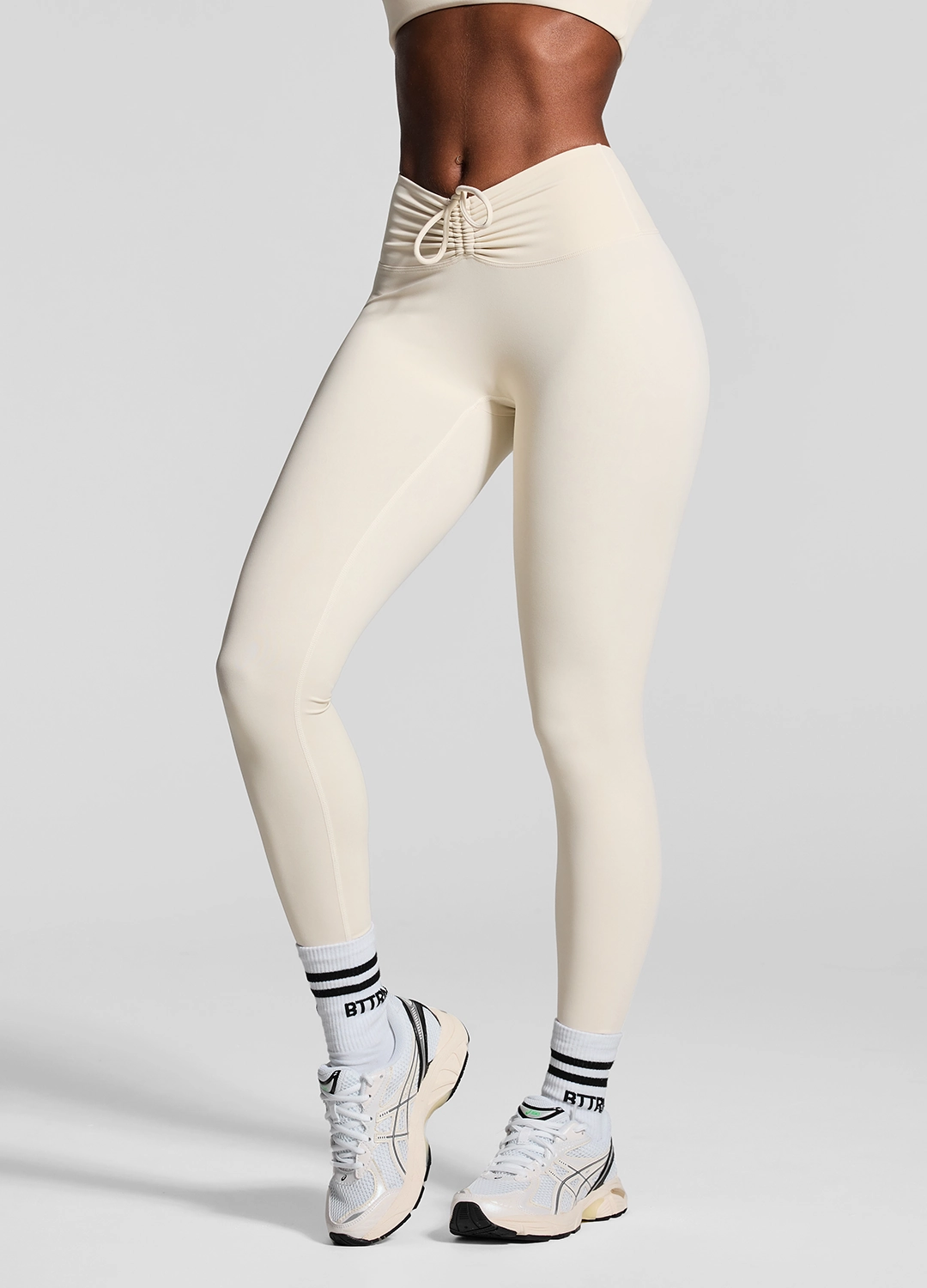 Tied Front Shaping Leggings Trend Seeker Fade Resistant Skin Fit