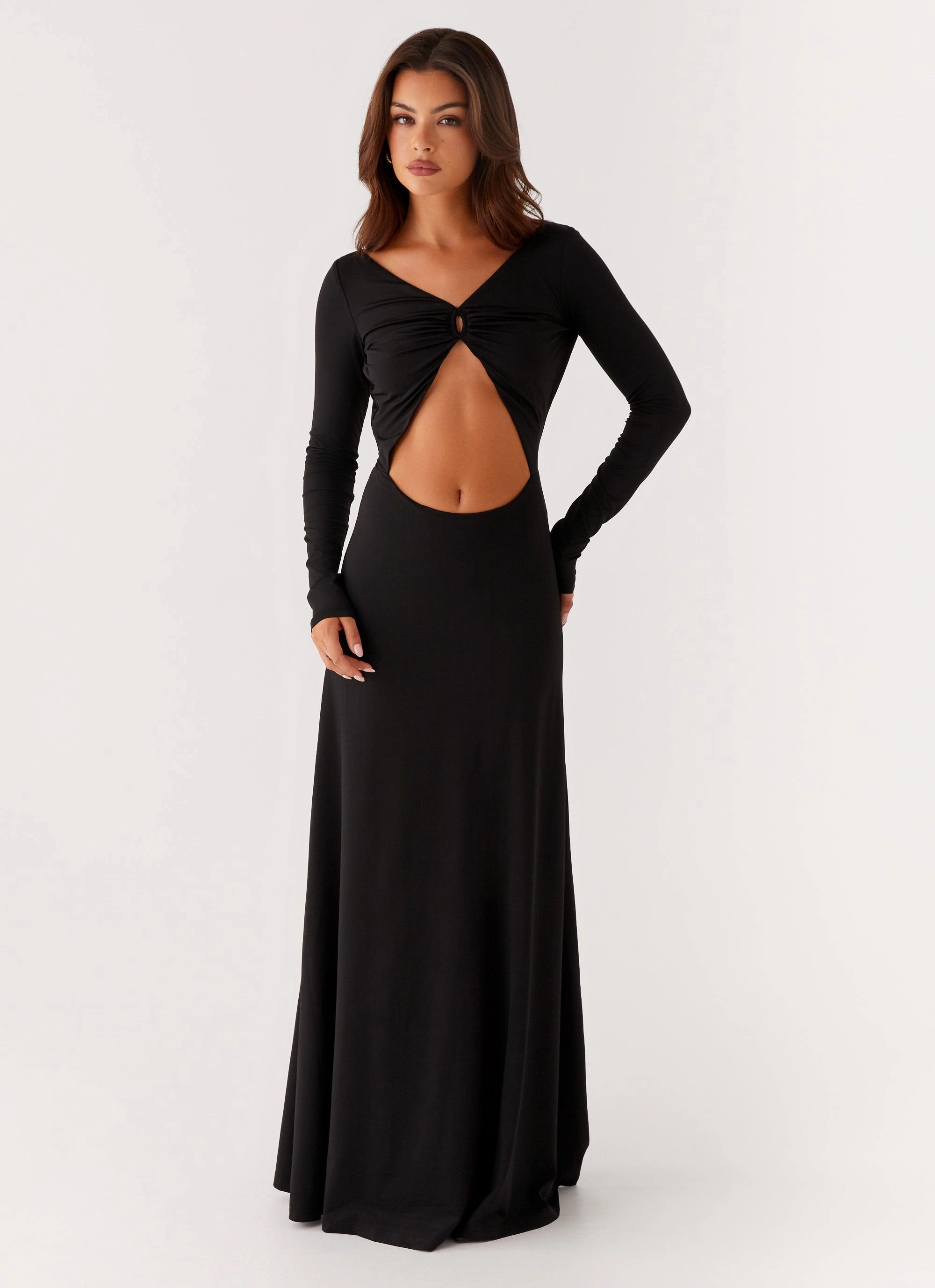 Texture Rich Peru Maxi Dress - Black