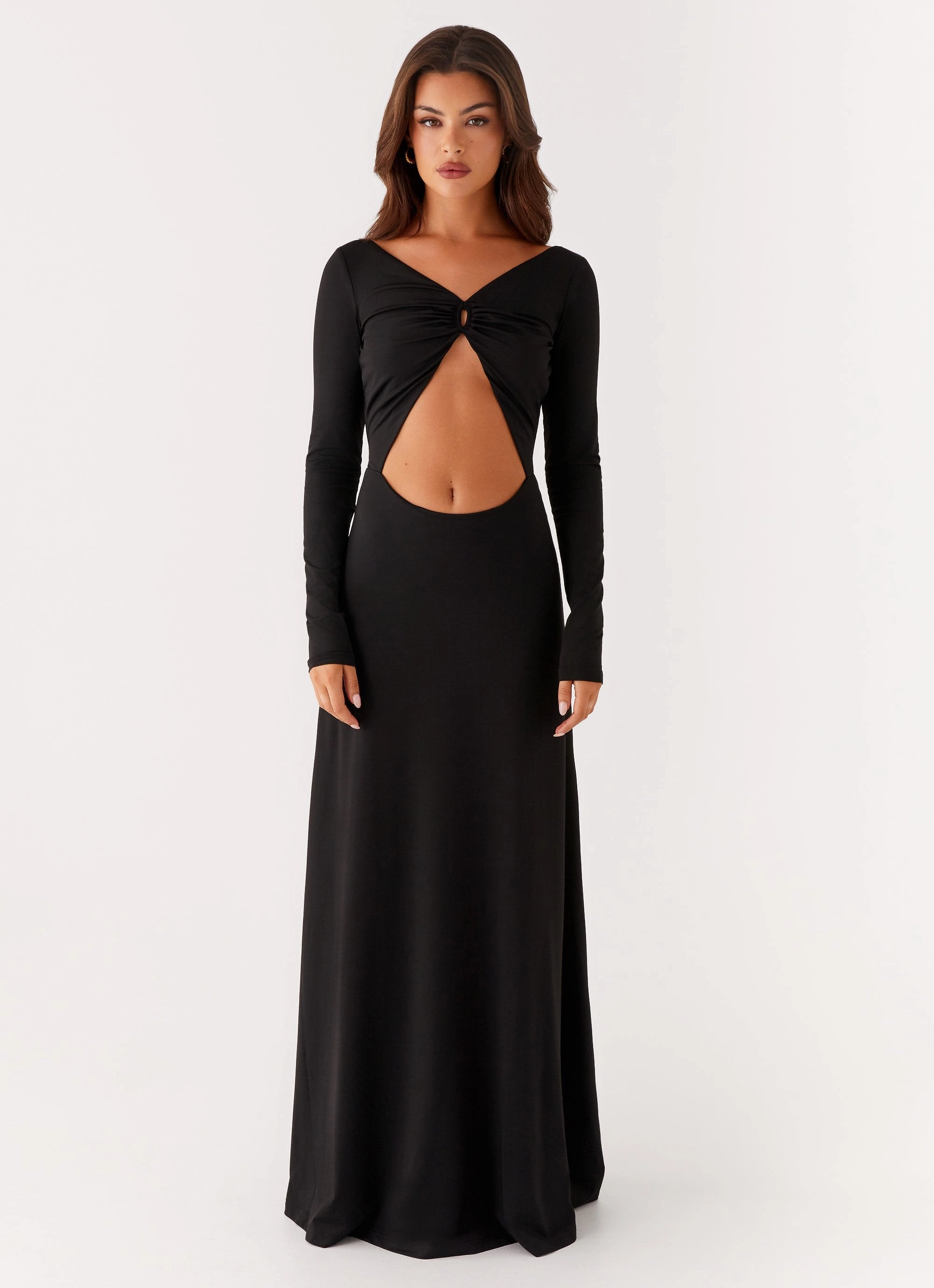 Peru Maxi Dress - Black Modern Layers Simplistic Mood